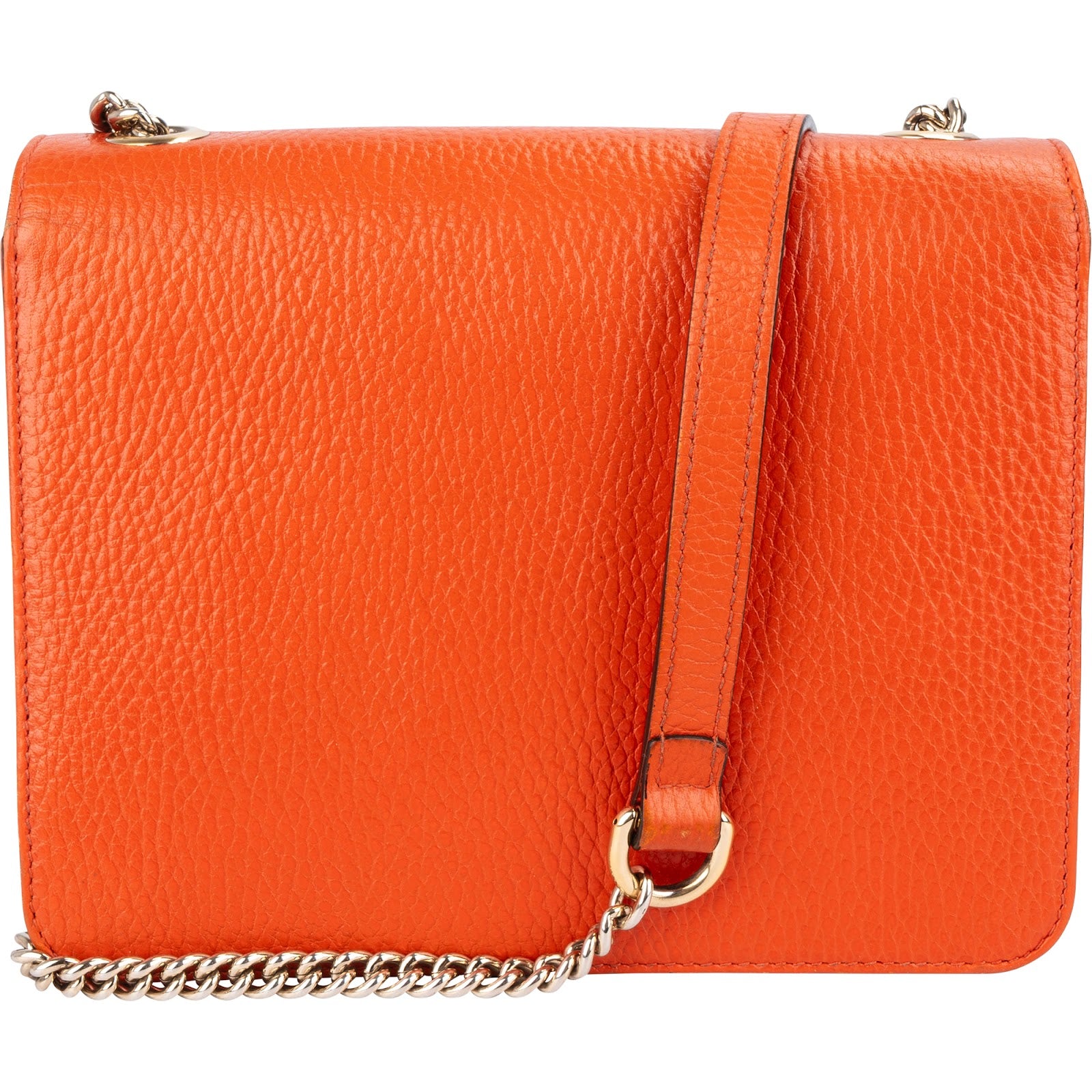 Gucci Pebbled Calfskin Interlocking GG Small Shoulder Crossbody Bag