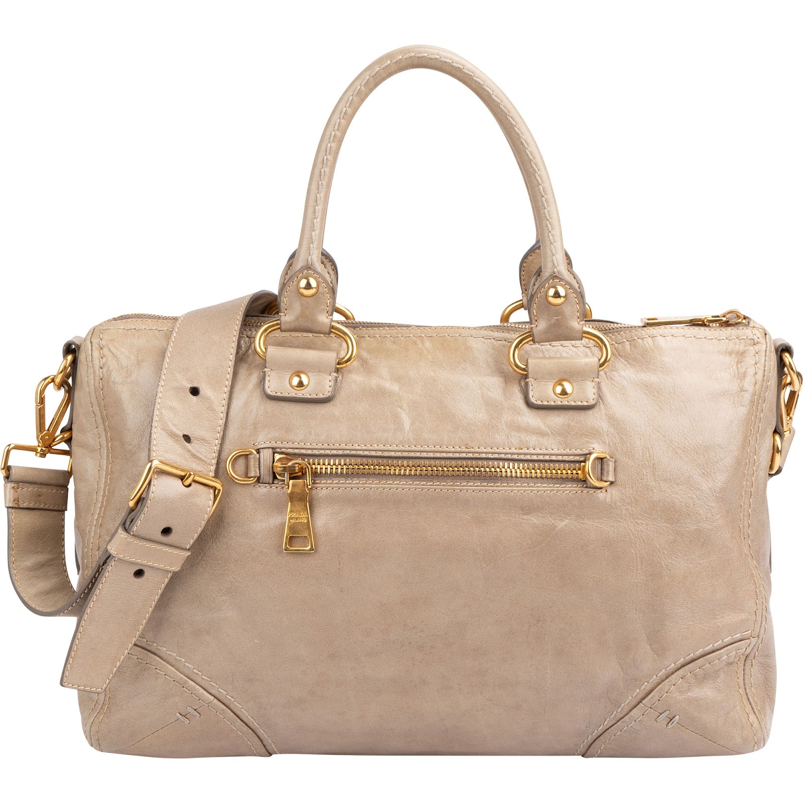 Prada - Vitello Shine Bowler Handtasche