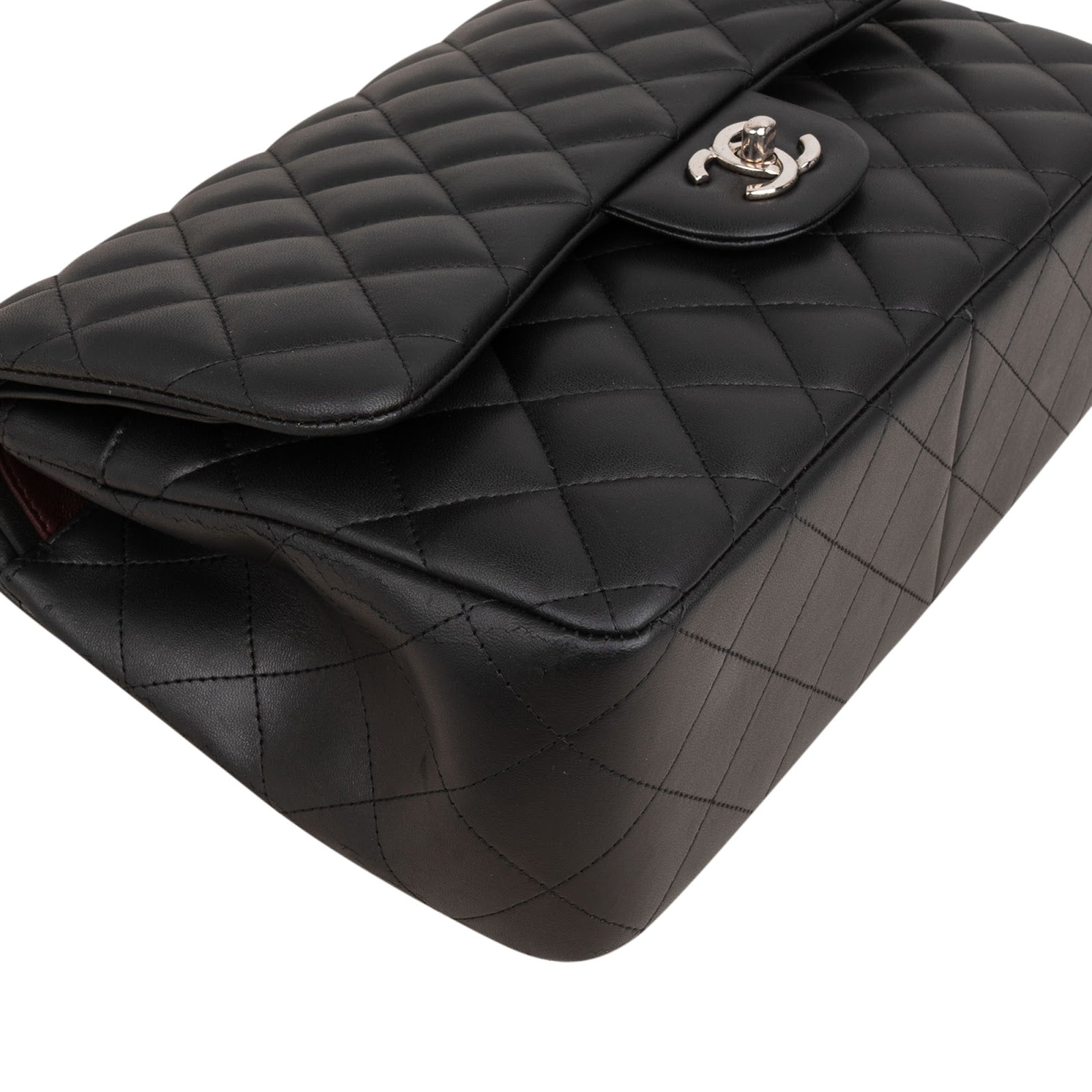 Chanel Quilted Lambskin Jumbo Double Flap Crossbody Bag