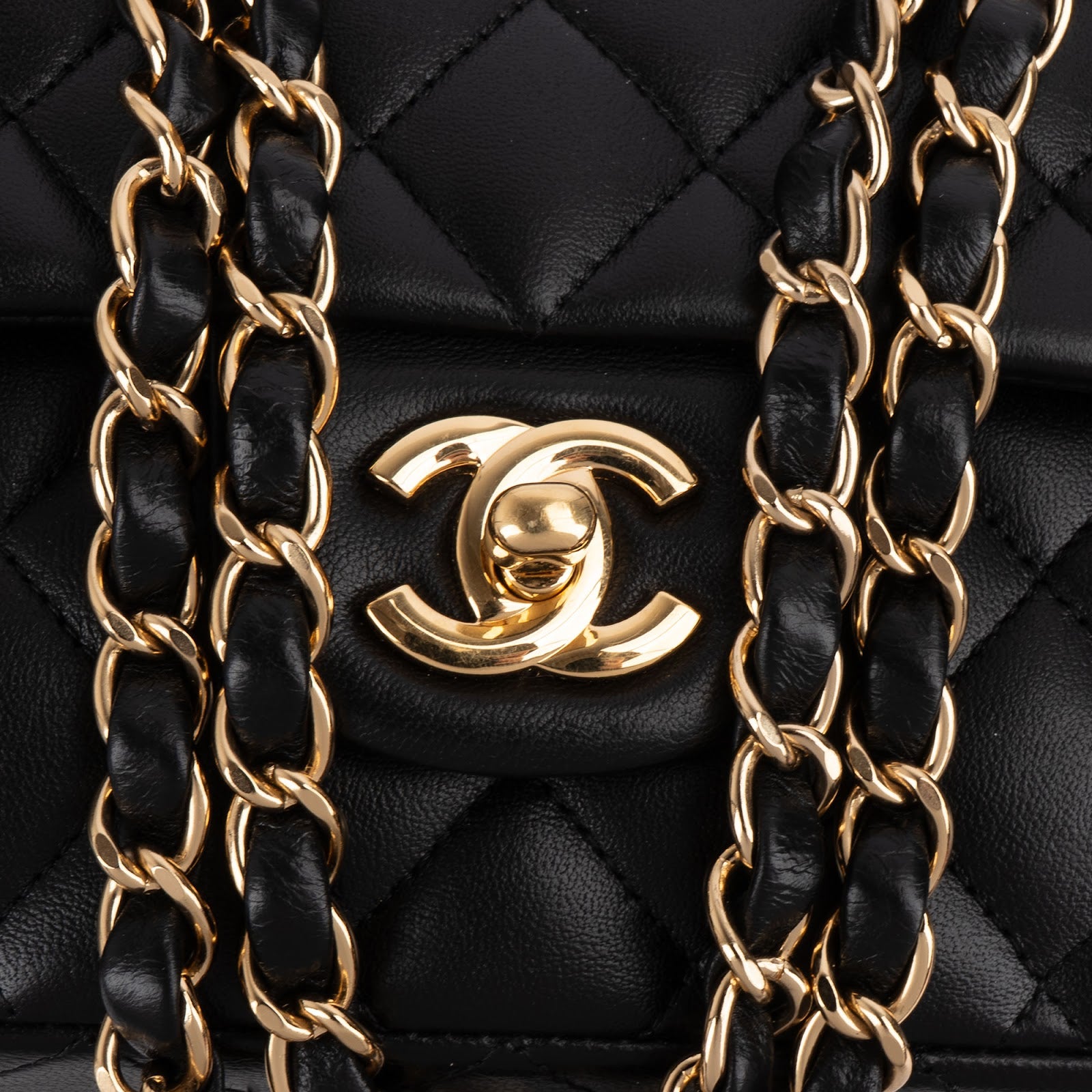 Chanel Quilted Lambskin Medium Double Flap Shoulder Bag