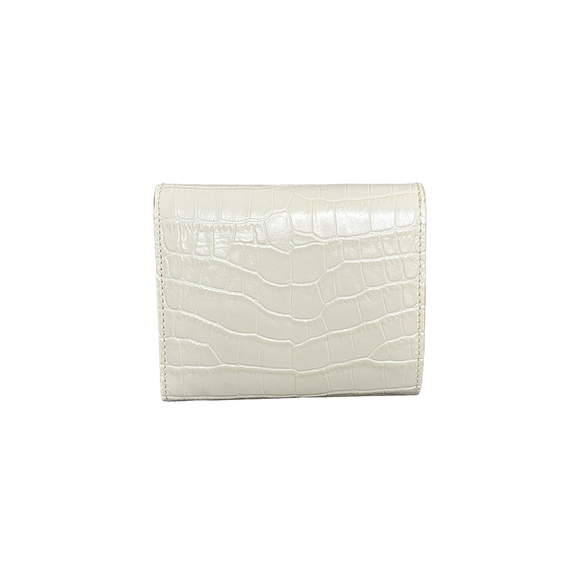 Bally - Bally Tilt Wallet In White Crocodile Print Leather - Wallet