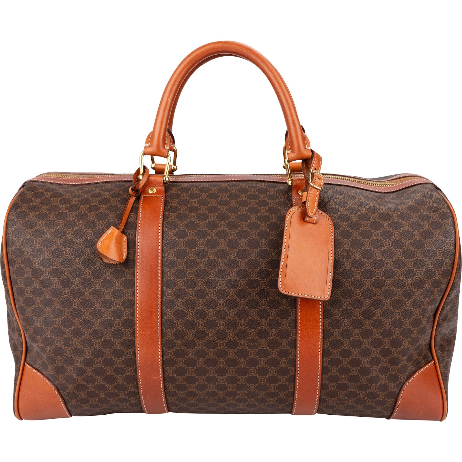 Celine Monogram Macadam Canvas Boston 45 Reisetasche