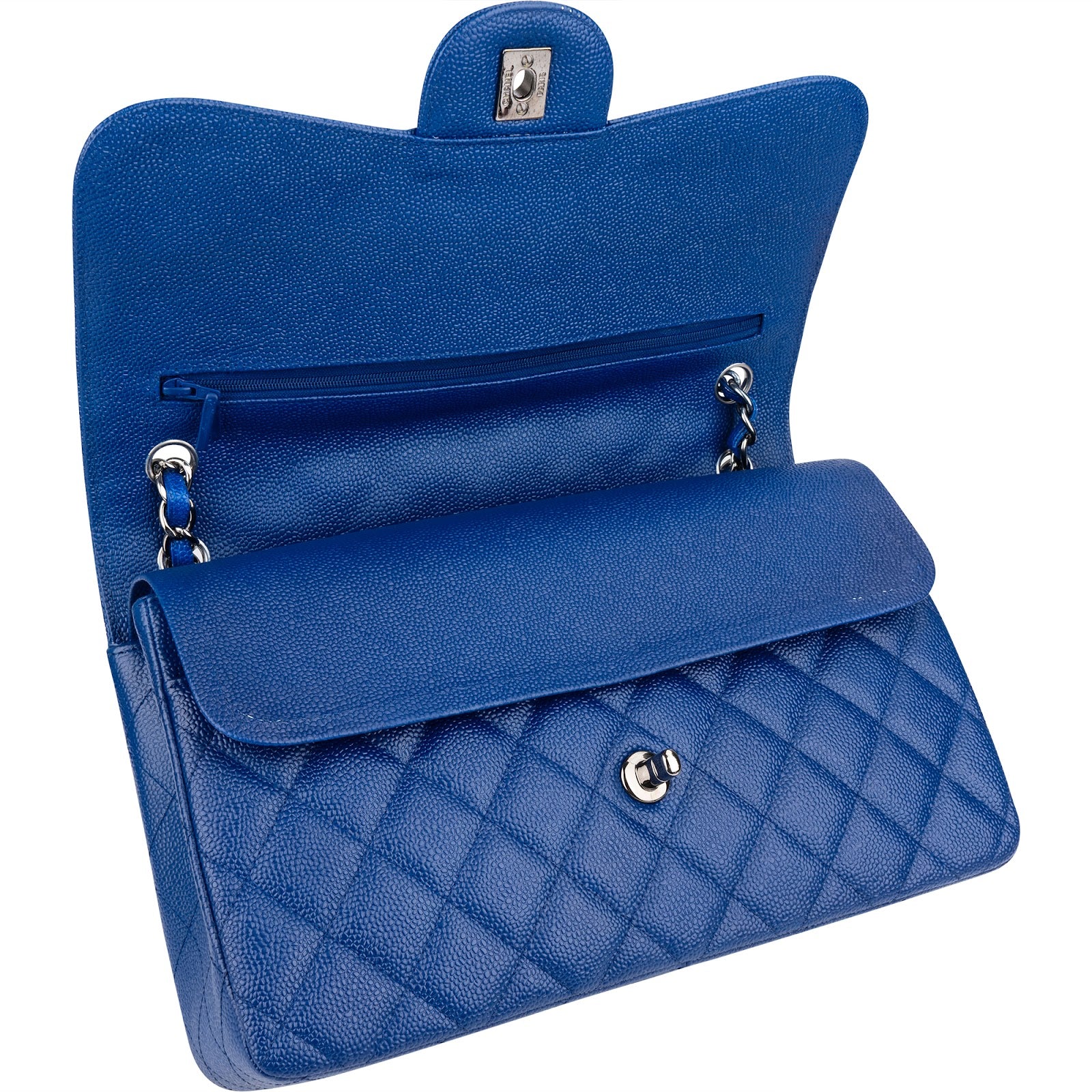 Chanel Quilted Caviar Leather Jumbo Double Flap Crossbody Bag