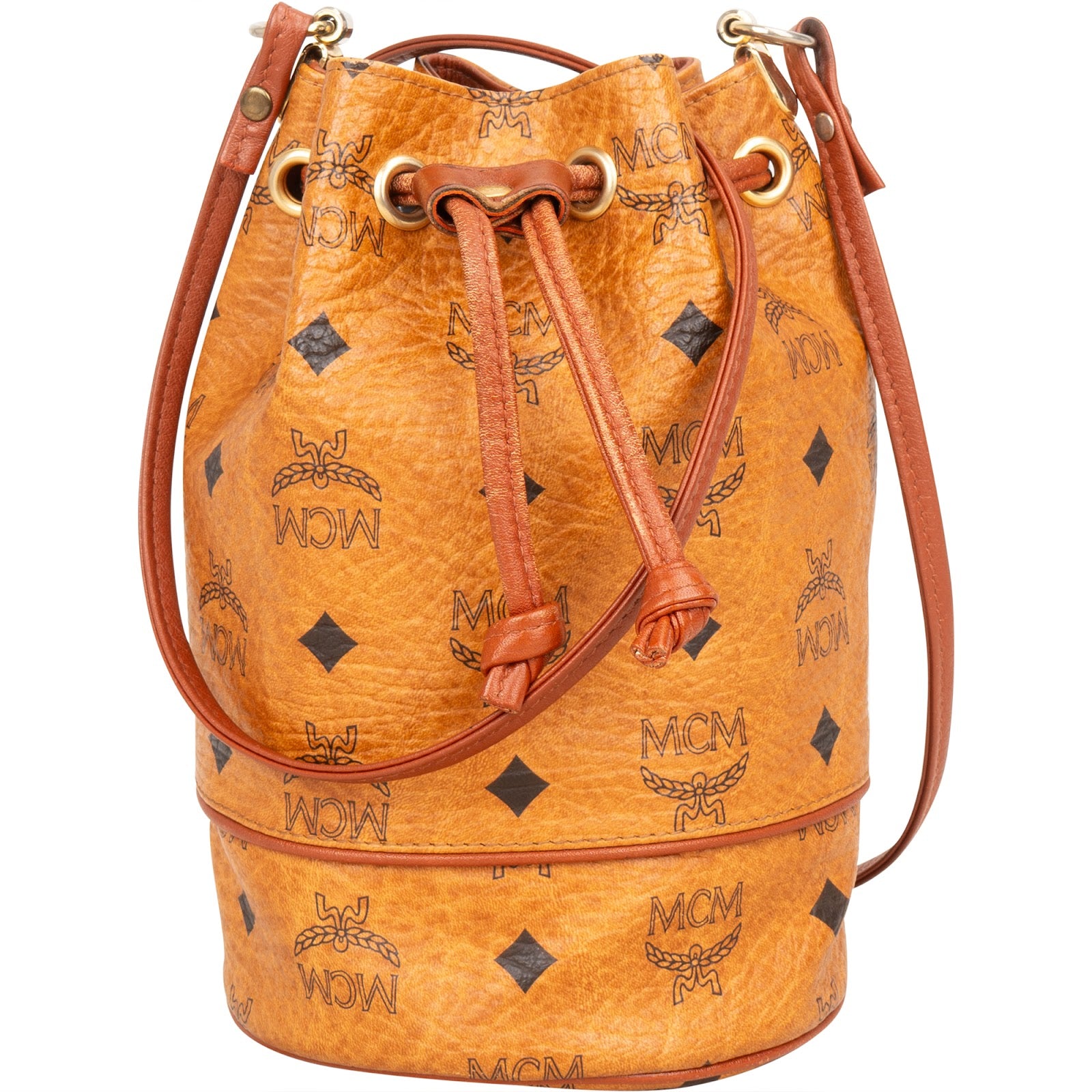 MCM Monogram Visetos Mini Drawstring Bucket