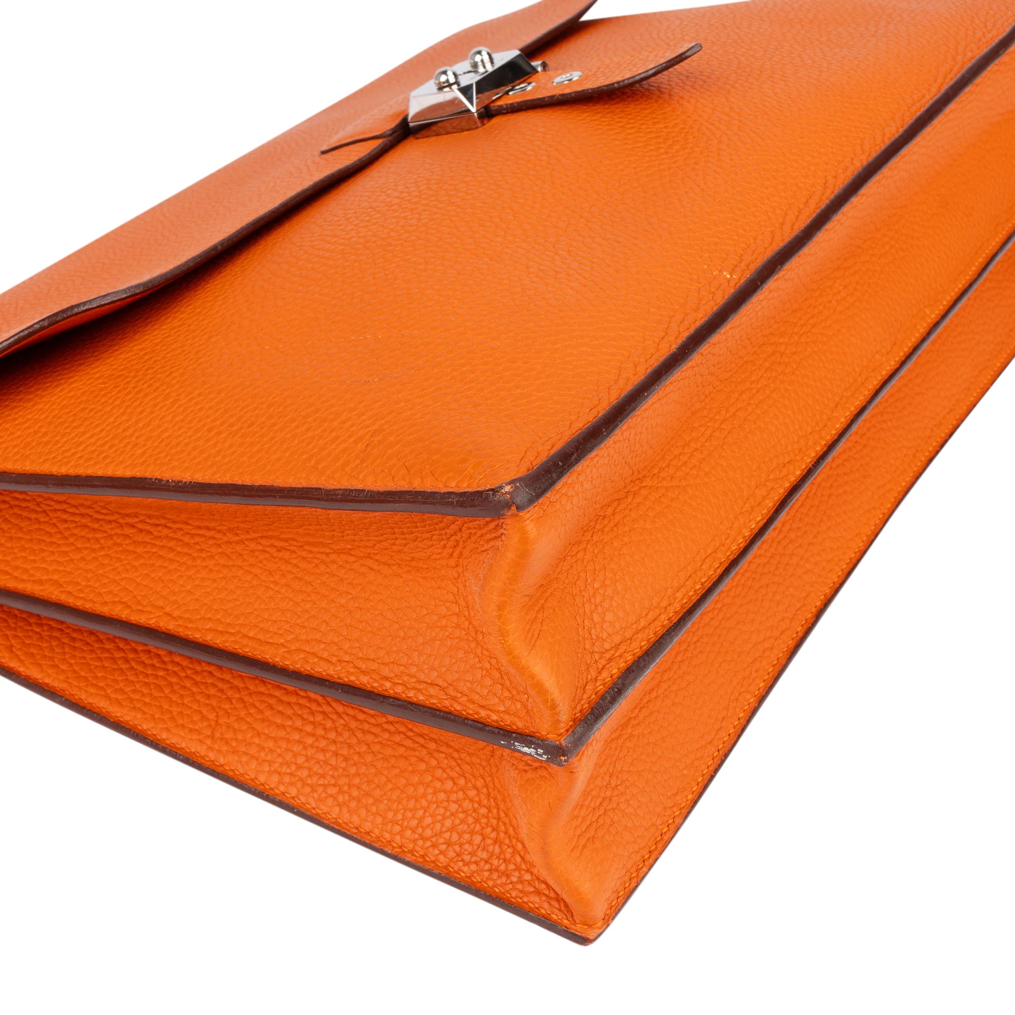 Hermès Orange Togo Leather Sac à Dépêches Business Bag