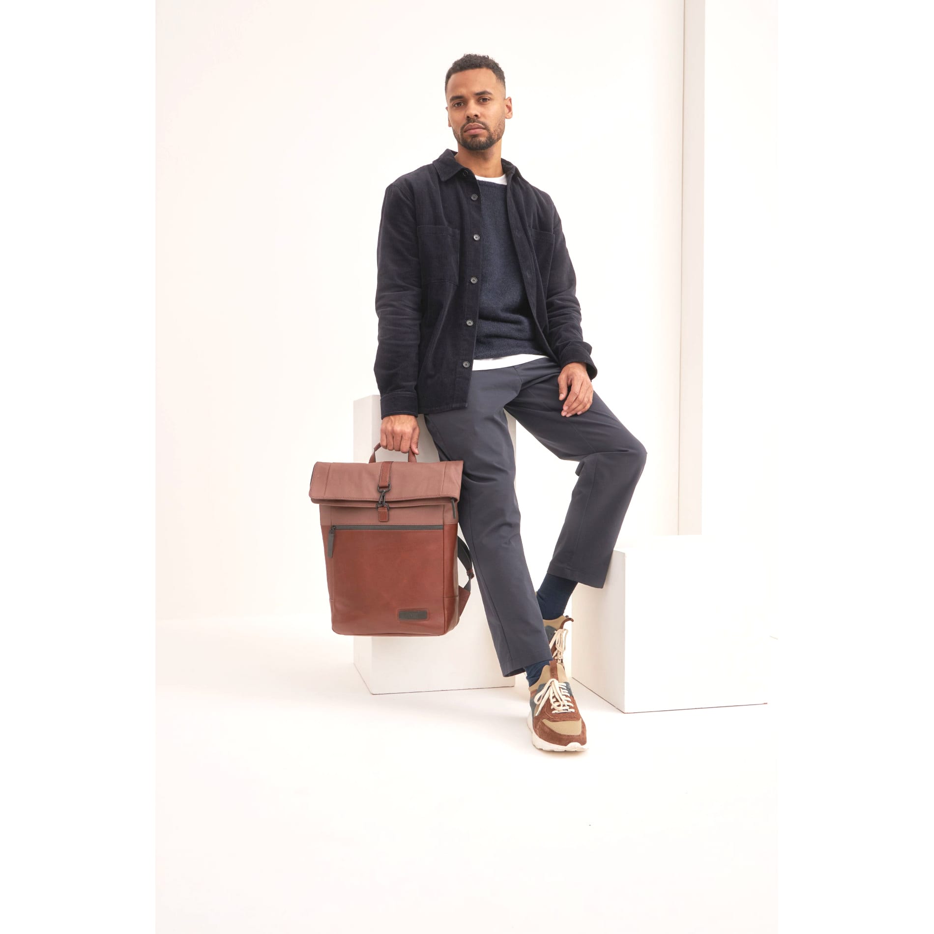 MALMÖ Kurierrucksack - cognac