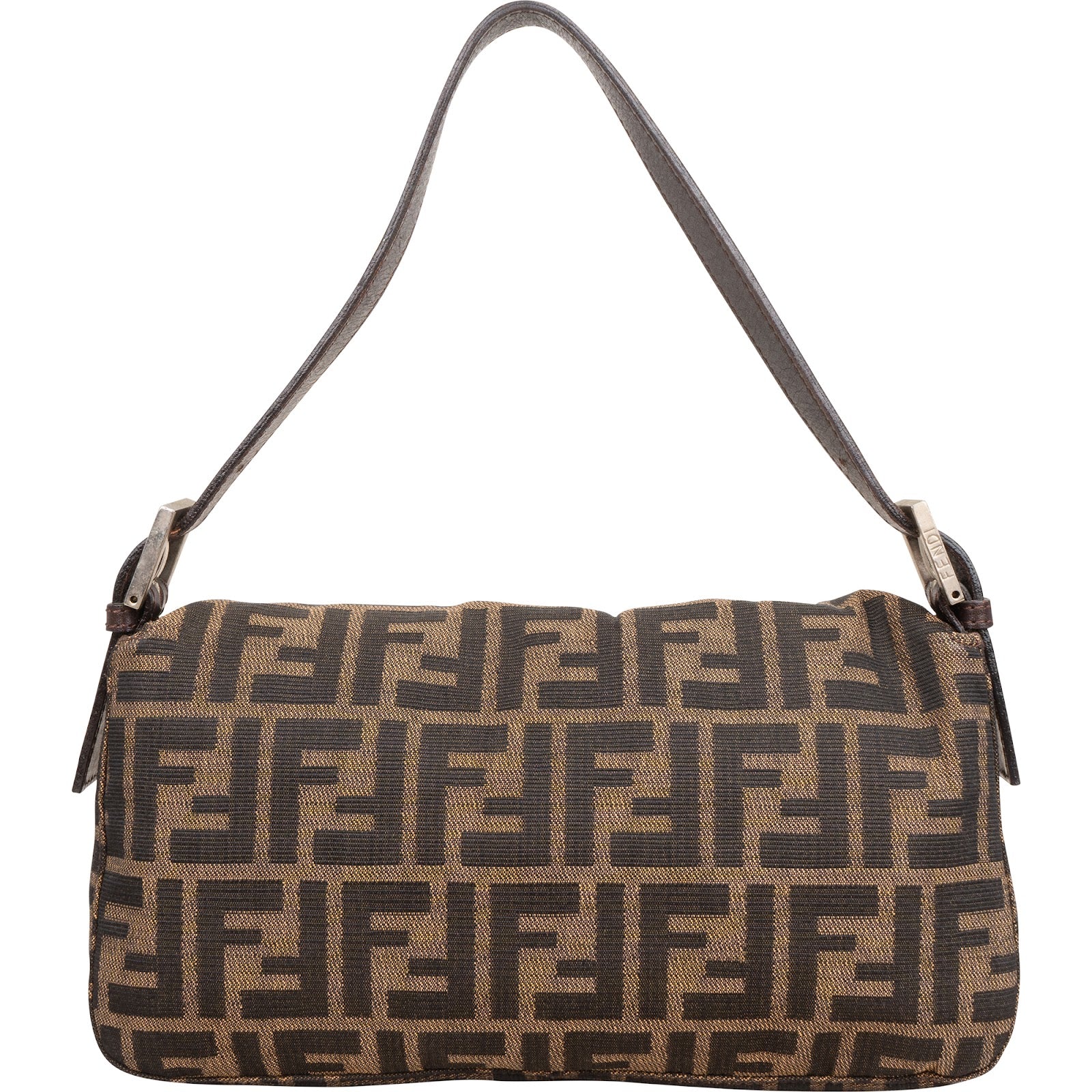 Fendi Monogram FF Zucca Baguette Shoulder Bag