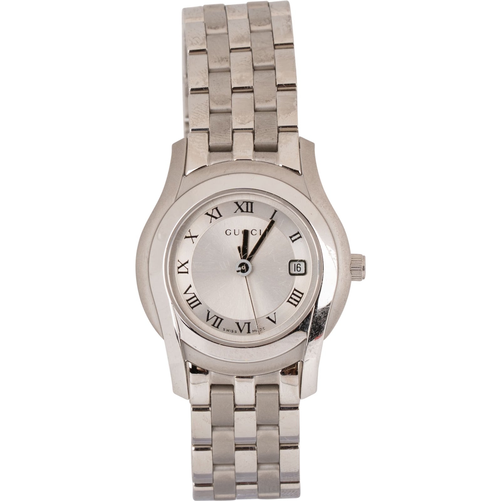 Gucci Silver Tone 5500L Damenuhr