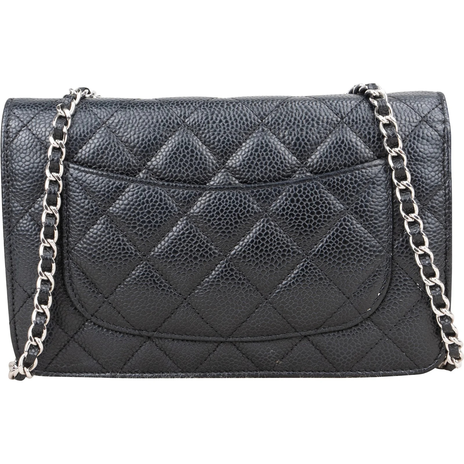 Chanel Quilted Caviar Leather Wallet On Chain Crossbody Bag
