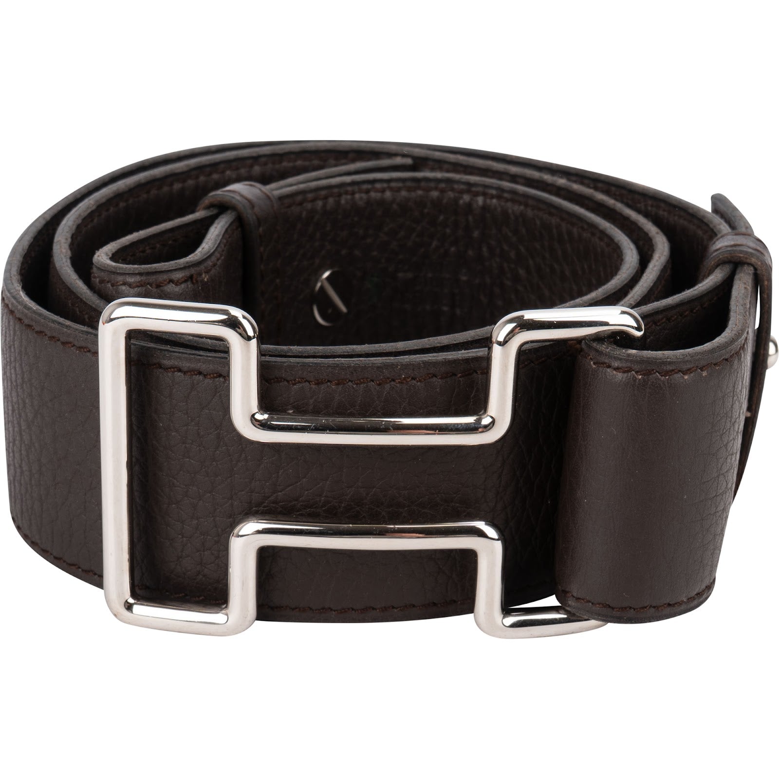 Hermès Brown Leather Constance H Belt (90)