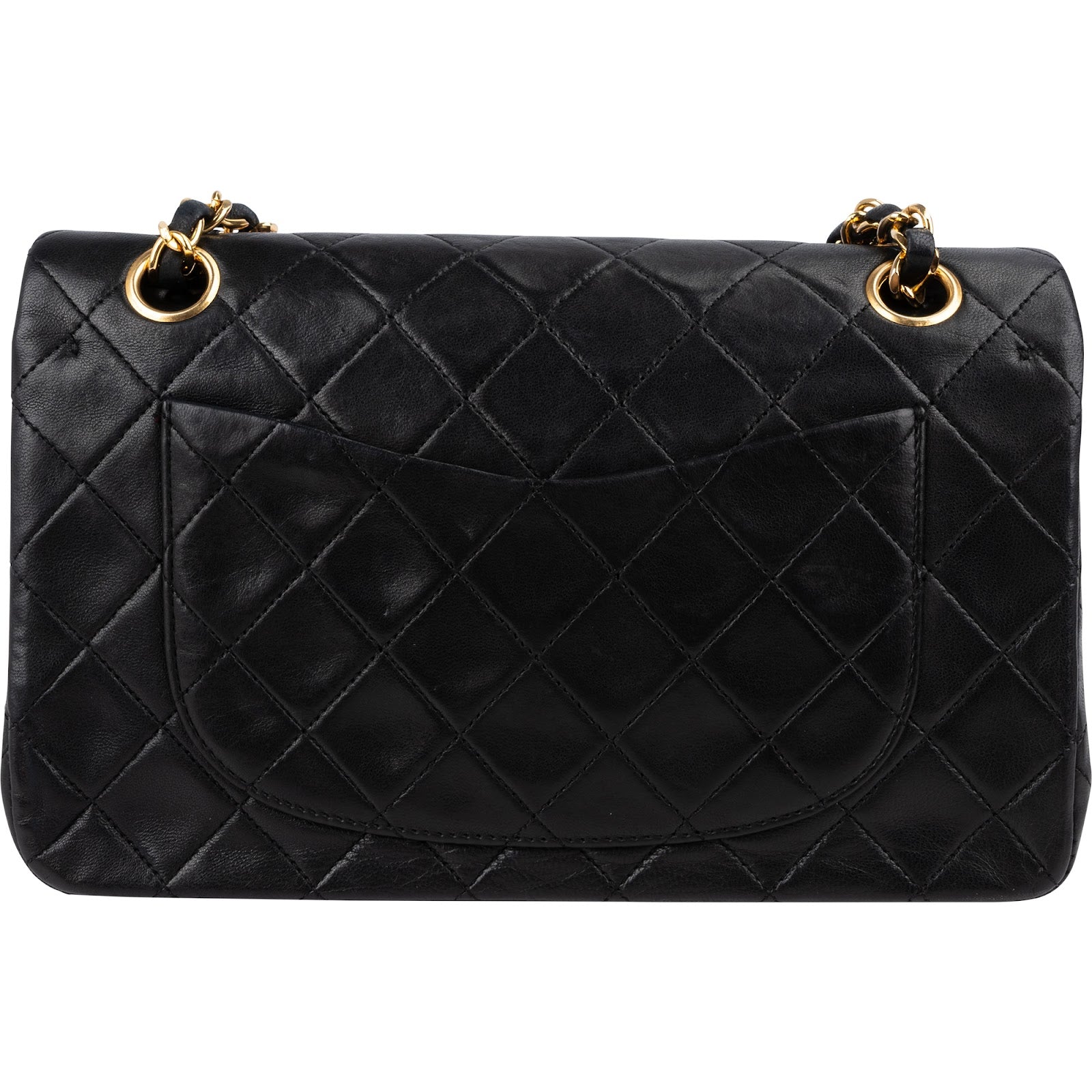 Chanel Quilted Lambskin 24K Gold Small Double Flap Shoulder Bag