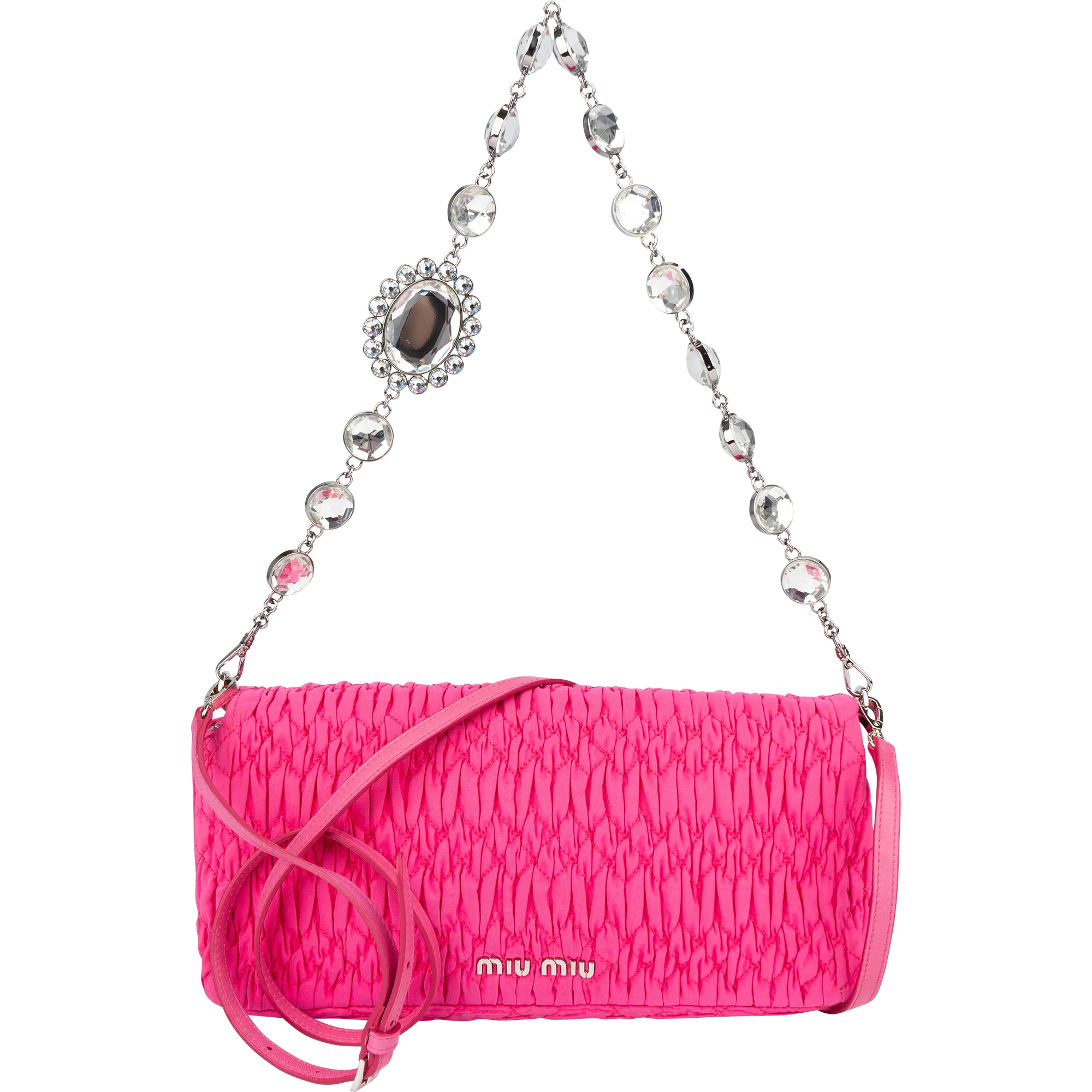 Miu Miu Quilted Crystal Shoulder Bag
