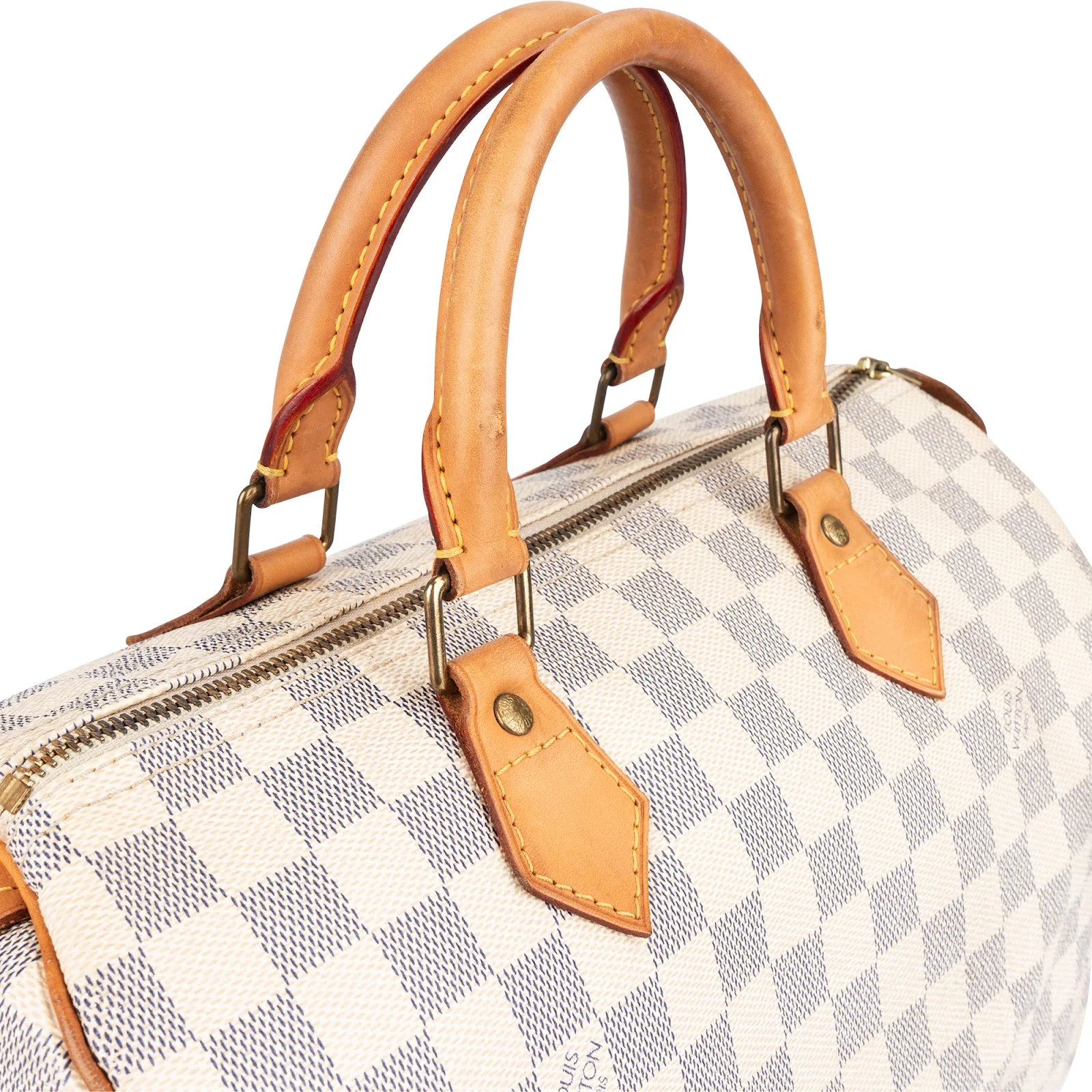 Louis Vuitton Damier Azur Monogram Speedy 30 Boston Bag