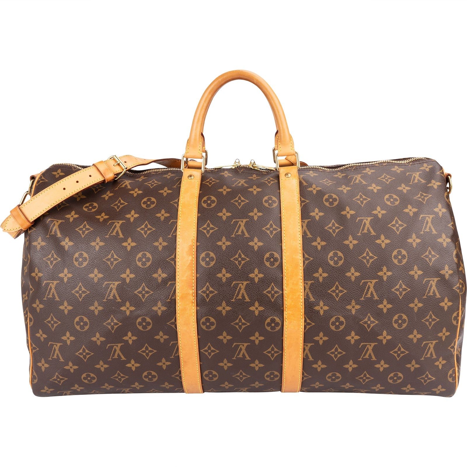 Louis Vuitton Monogram Canvas Keepall 55 schoudertas voor op reis
