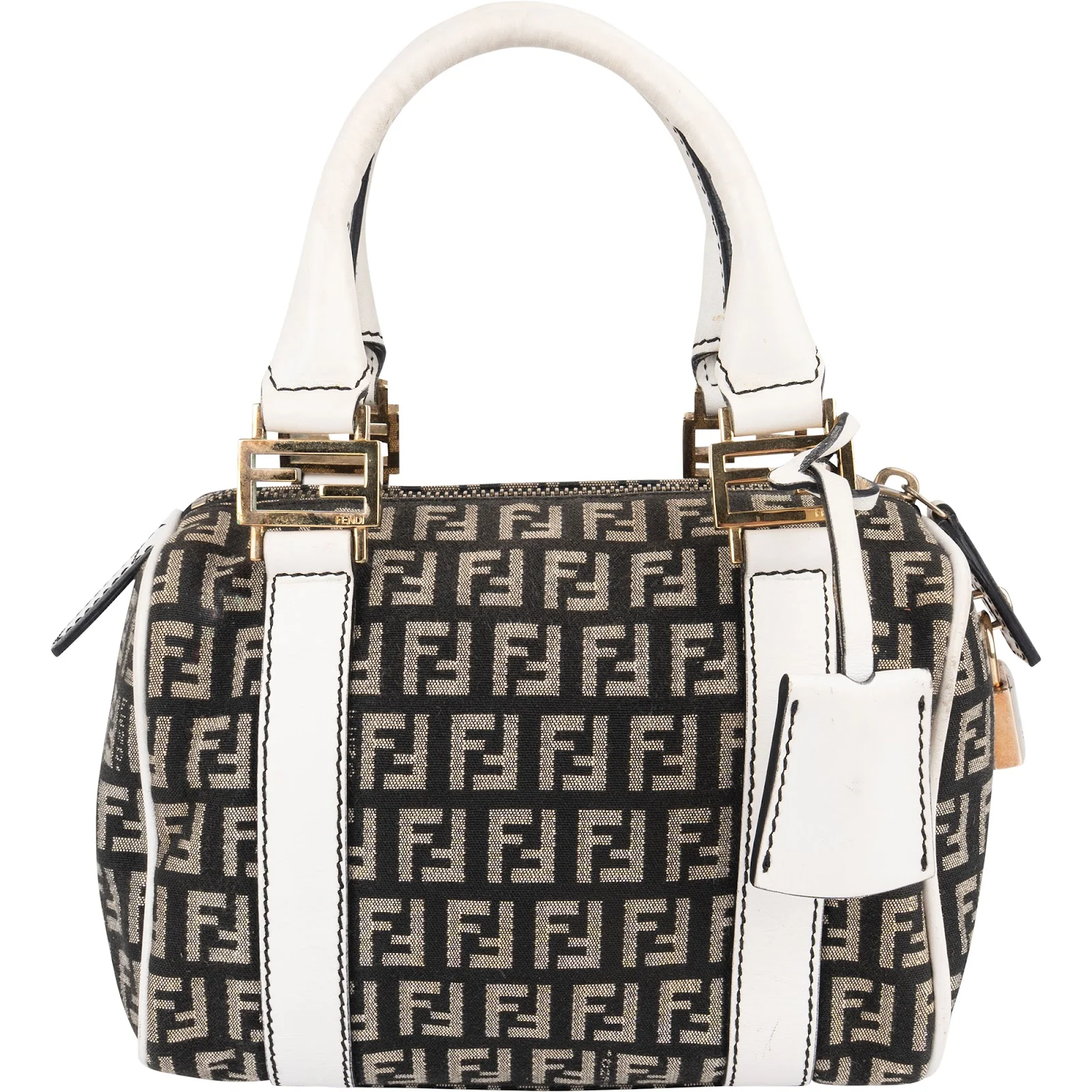 Fendi Monogram FF Mini Boston Bag