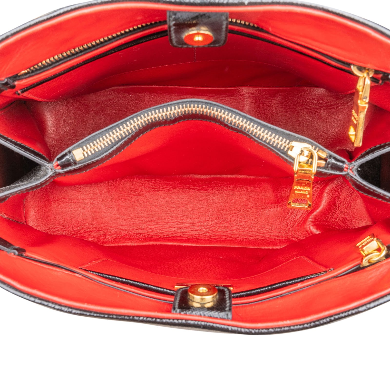 Prada Saffiano Vernis Leather Promenade Handbag