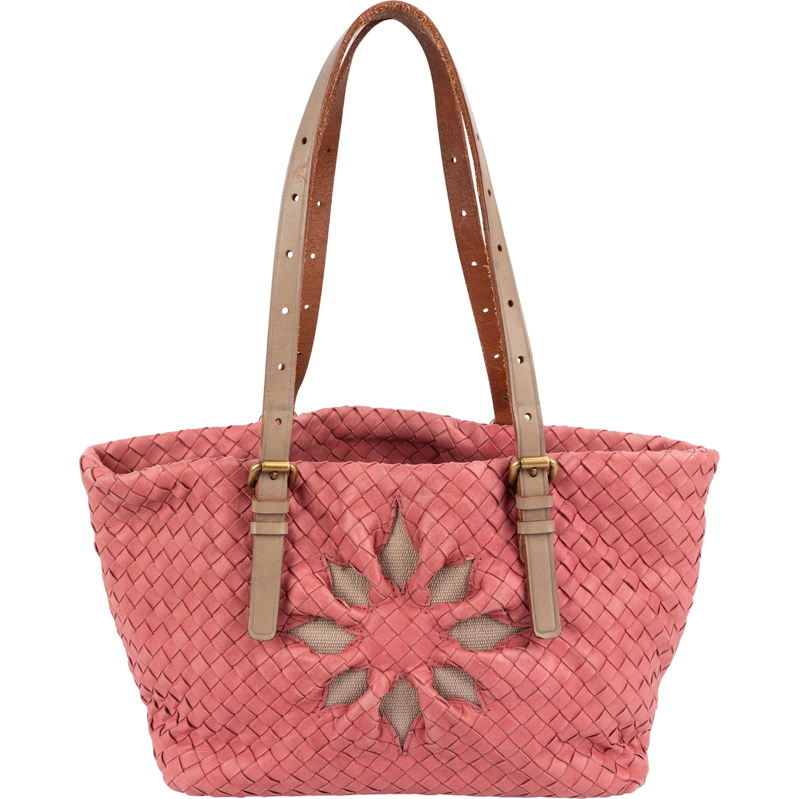 Sac à bandoulière Bottega Veneta en cuir Intrecciato, motif « Marquise Flower »