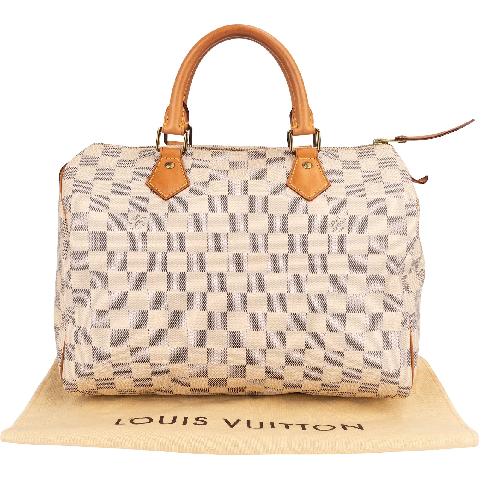 Louis Vuitton Monogram Damier Azur Speedy 30 Handbag