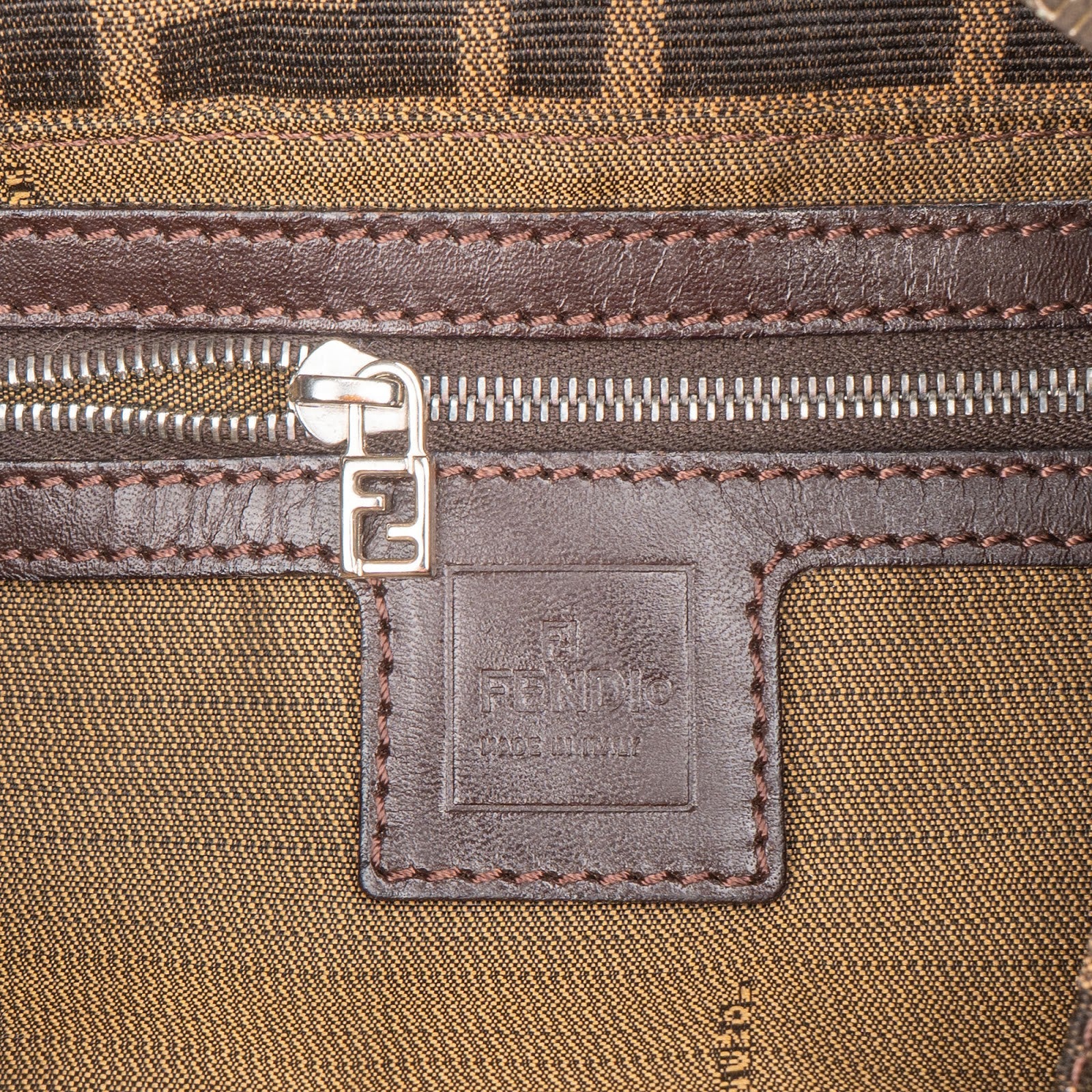Fendi Monogram FF Zucca Baguette Shoulder Bag