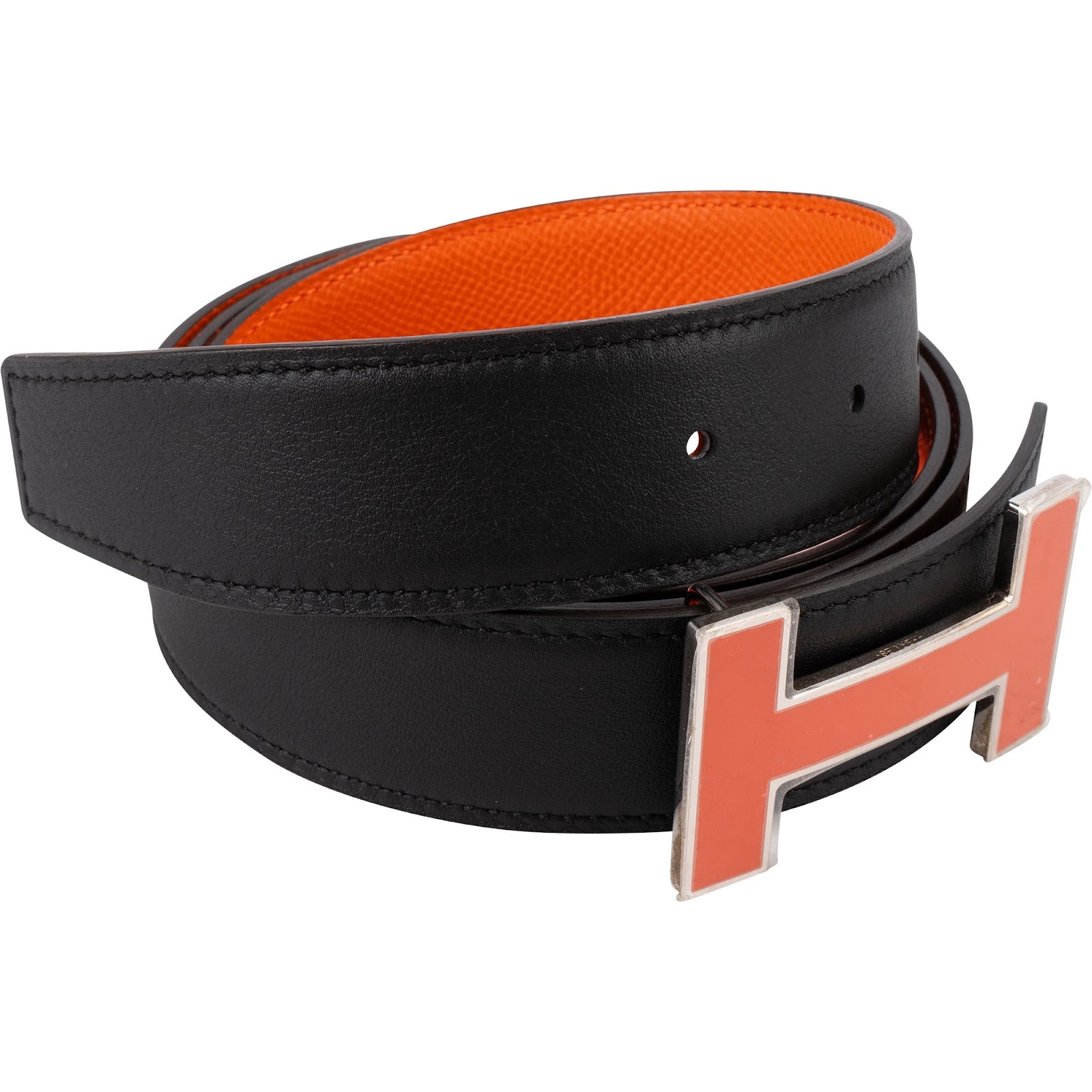 Cintura Hermès in pelle reversibile modello H (100)