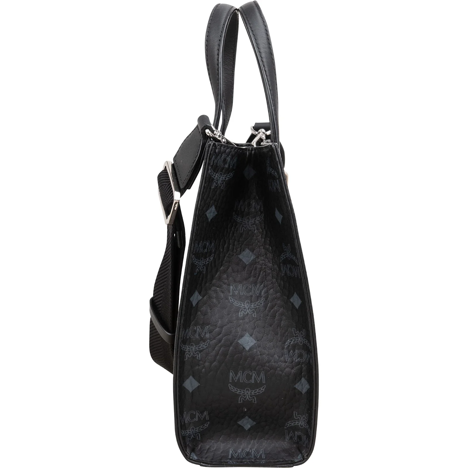 MCM Monogram Visetos Aren Mini Vertical Handbag