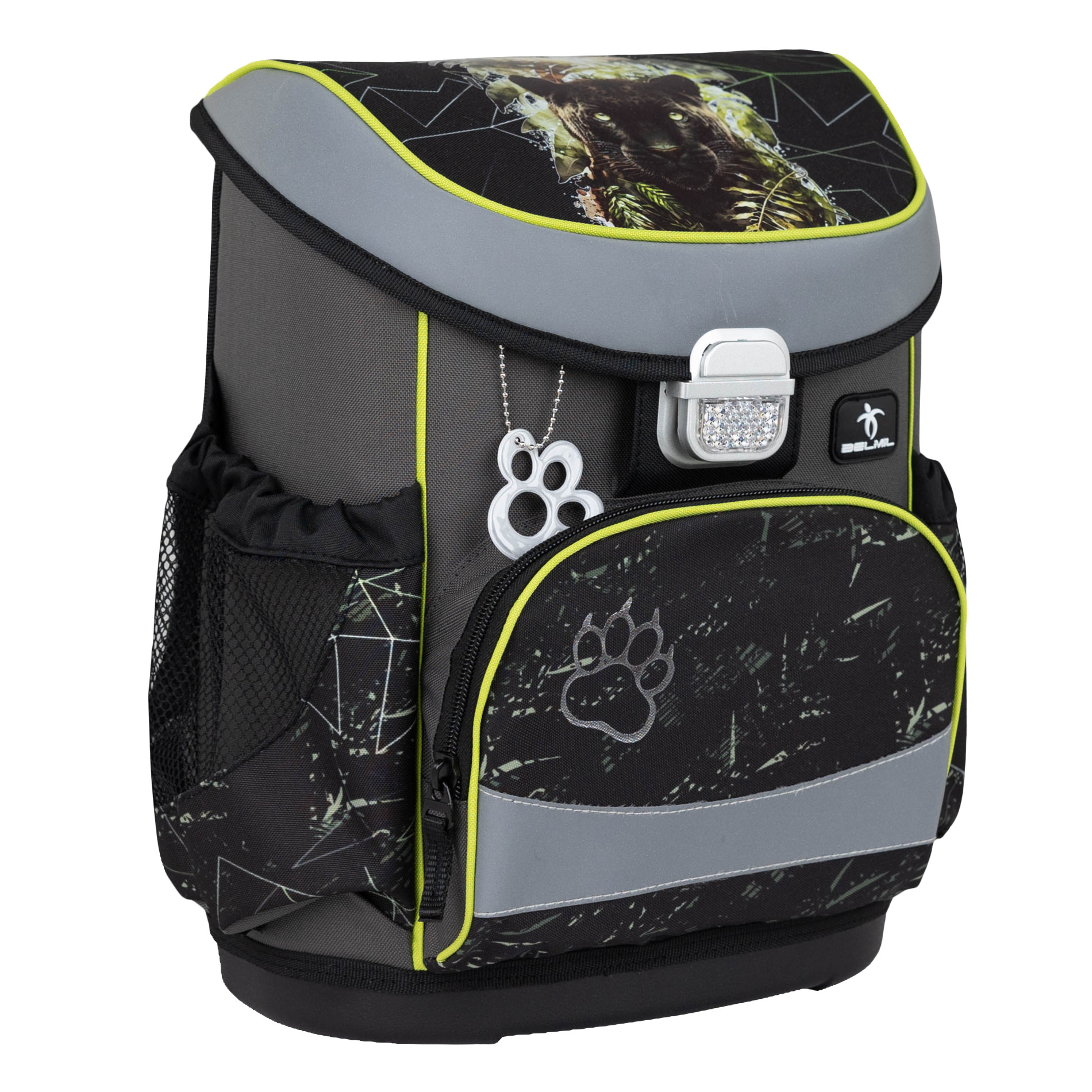 Belmil Mini-Fit ergonomisches Schulranzen-Set 4-teilig "Black Panther"