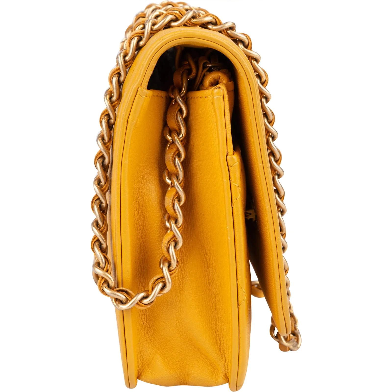 Chanel Quilted Lambskin Small Boy Wallet On Chain Crossbody Bag