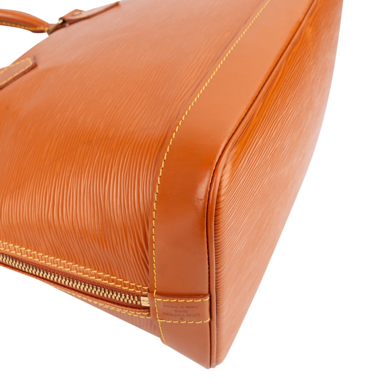 Sac à main Alma PM Louis Vuitton en cuir Epi couleur cognac