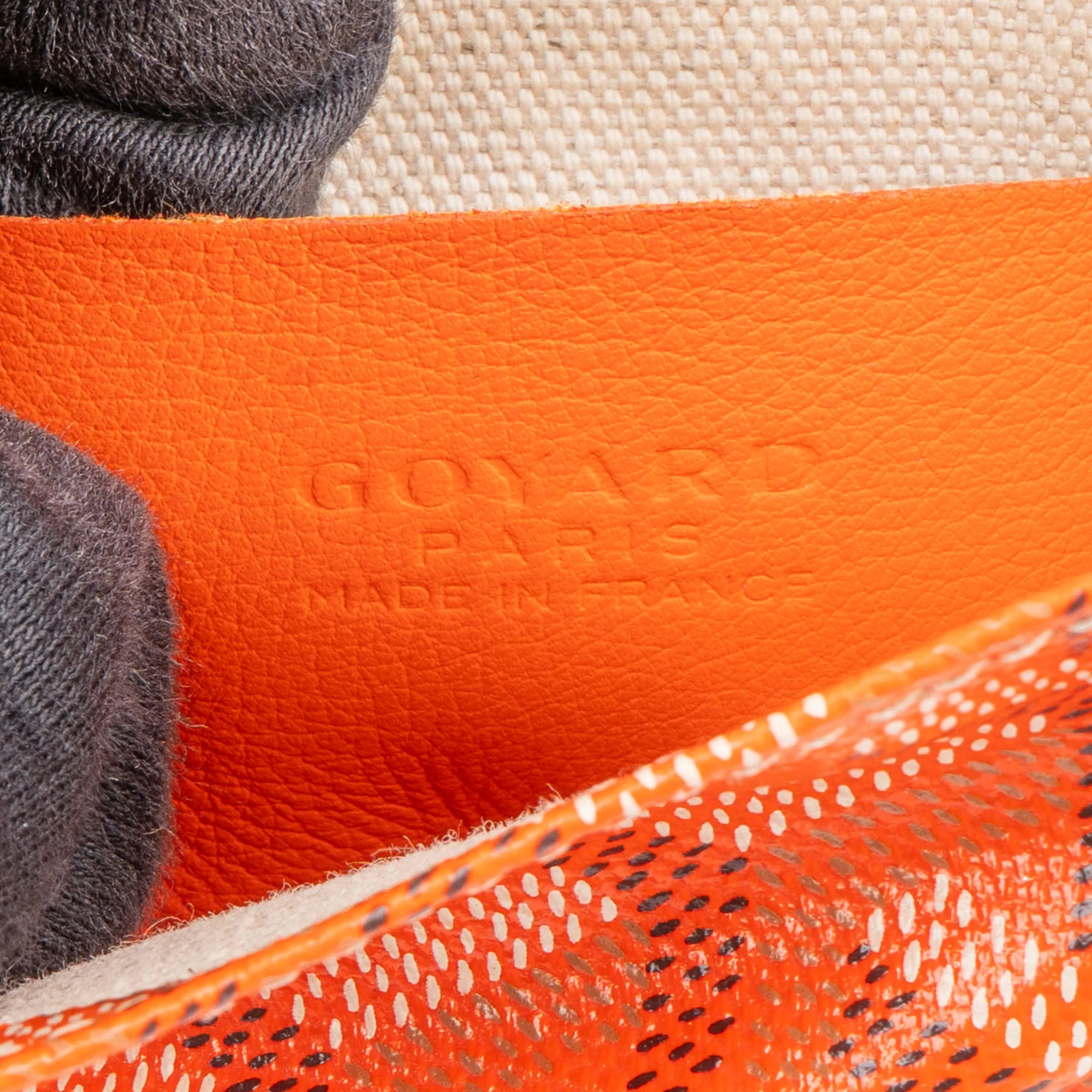 Goyard Orange Goyardine Monogram Plumet Flat Crossbody Bag