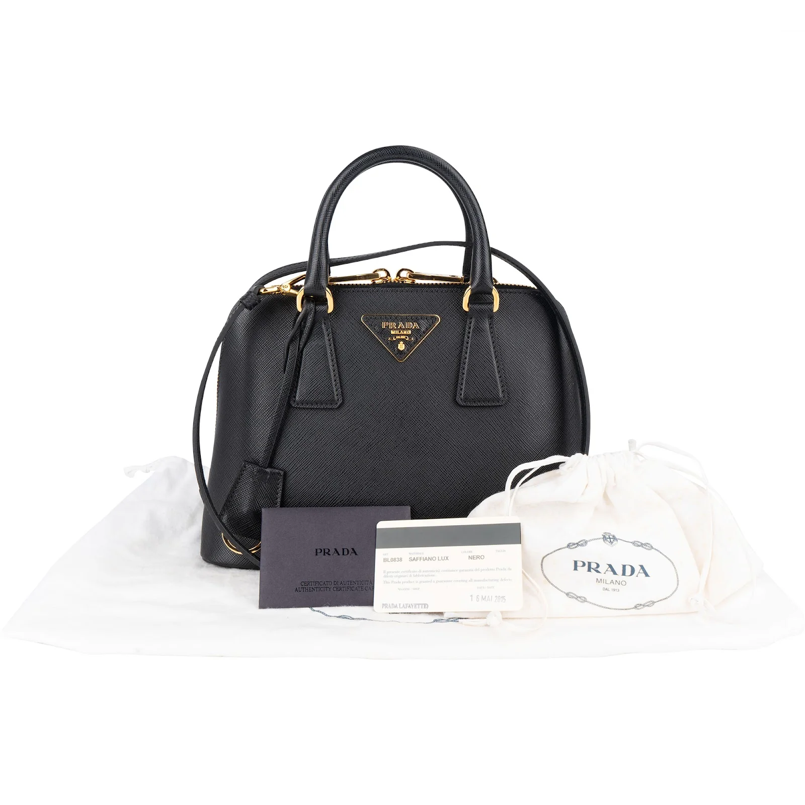 Prada Saffiano Leather Promenade Handbag