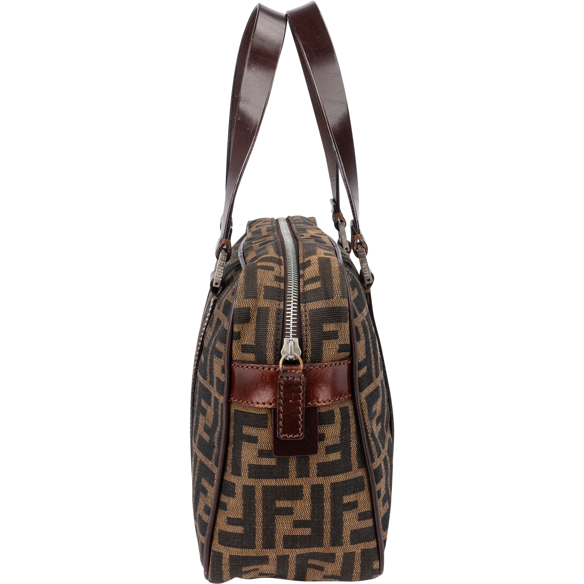 Fendi FF Monogram Boston Handbag