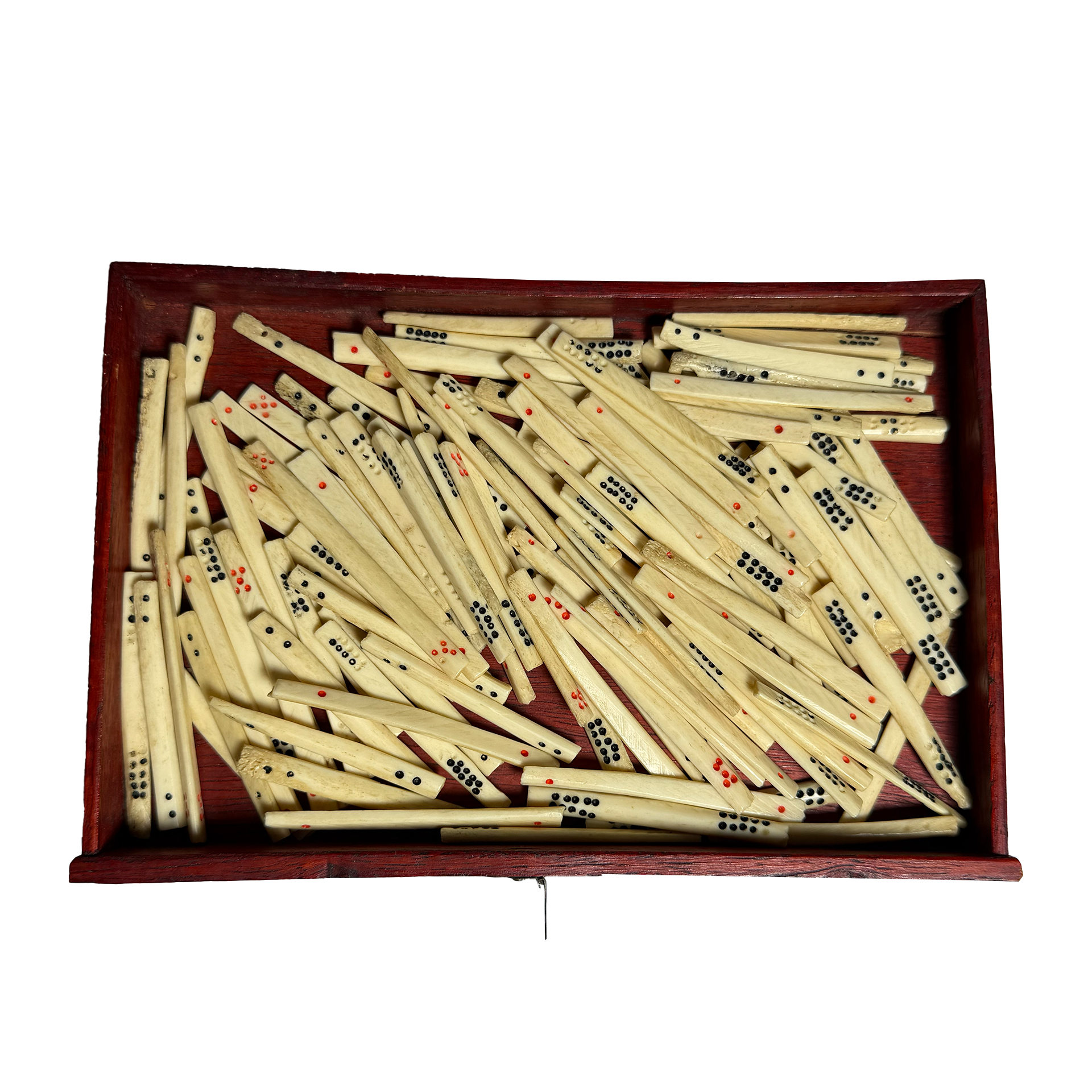 Antikes Mah-Jongg-Spiel in Rosenholz-Box - Anfang des 20. Jahrhunderts