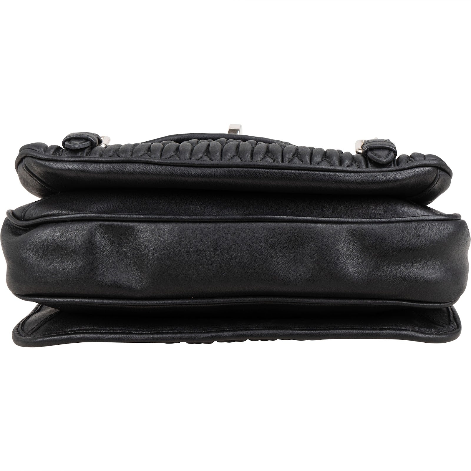 Sac à bandoulière Miu Miu en cuir nappa matelassé avec fermoir « Turnlock »