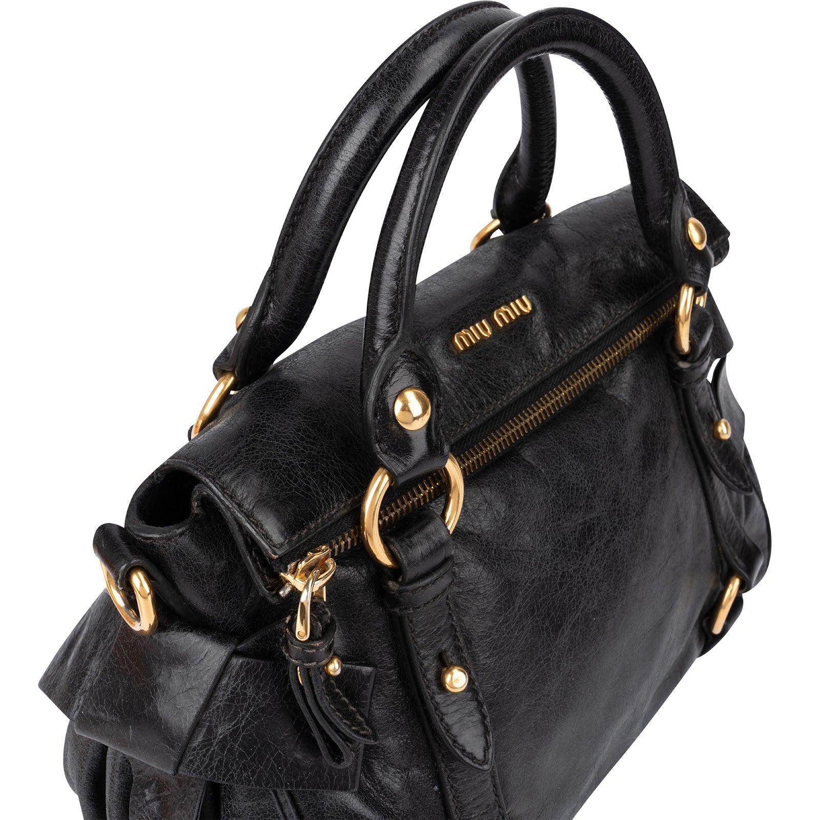 Miu Miu - Vitello Lux Bow Handbag