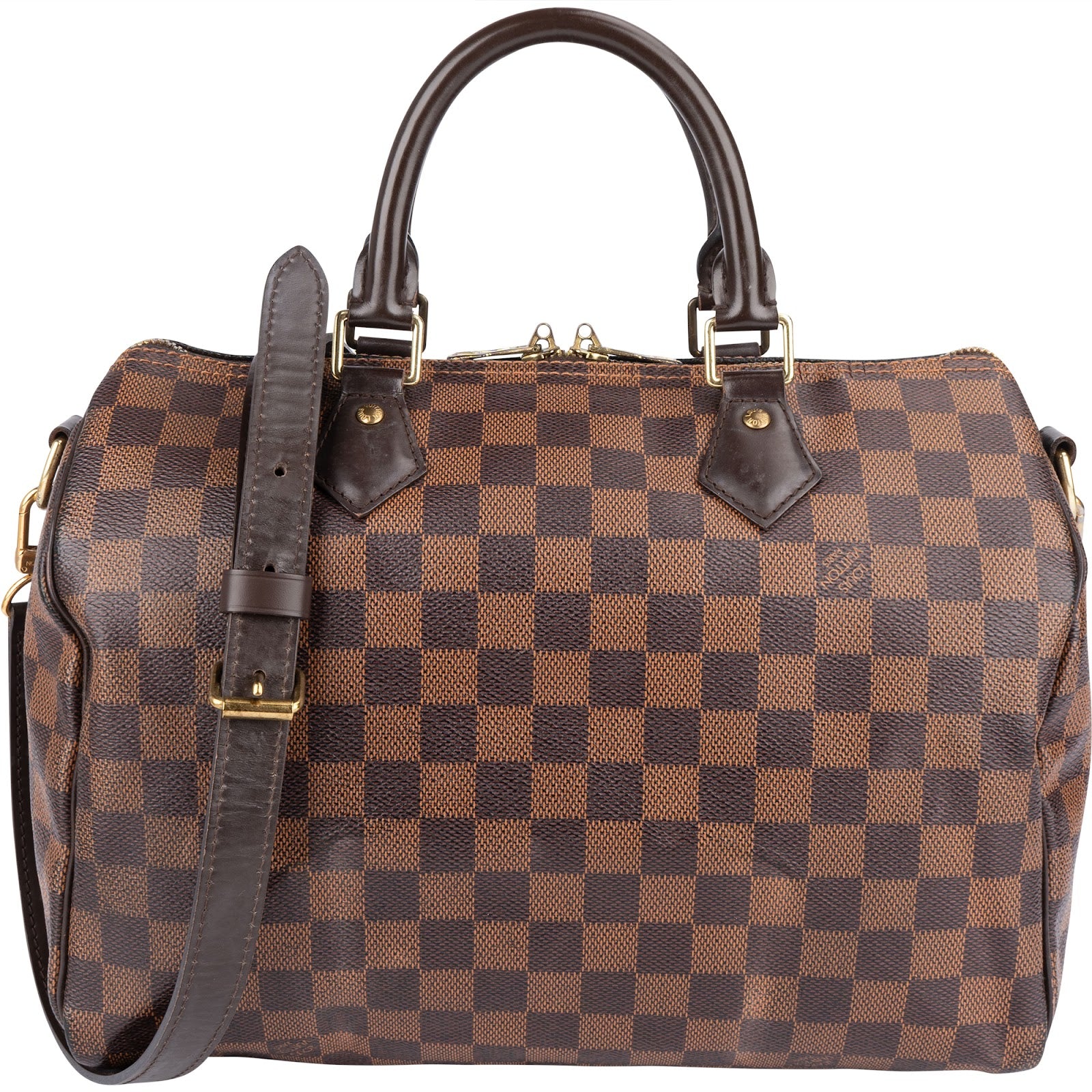 Louis Vuitton Monogram Damier Ebene Speedy 30 Bandoulière Handbag