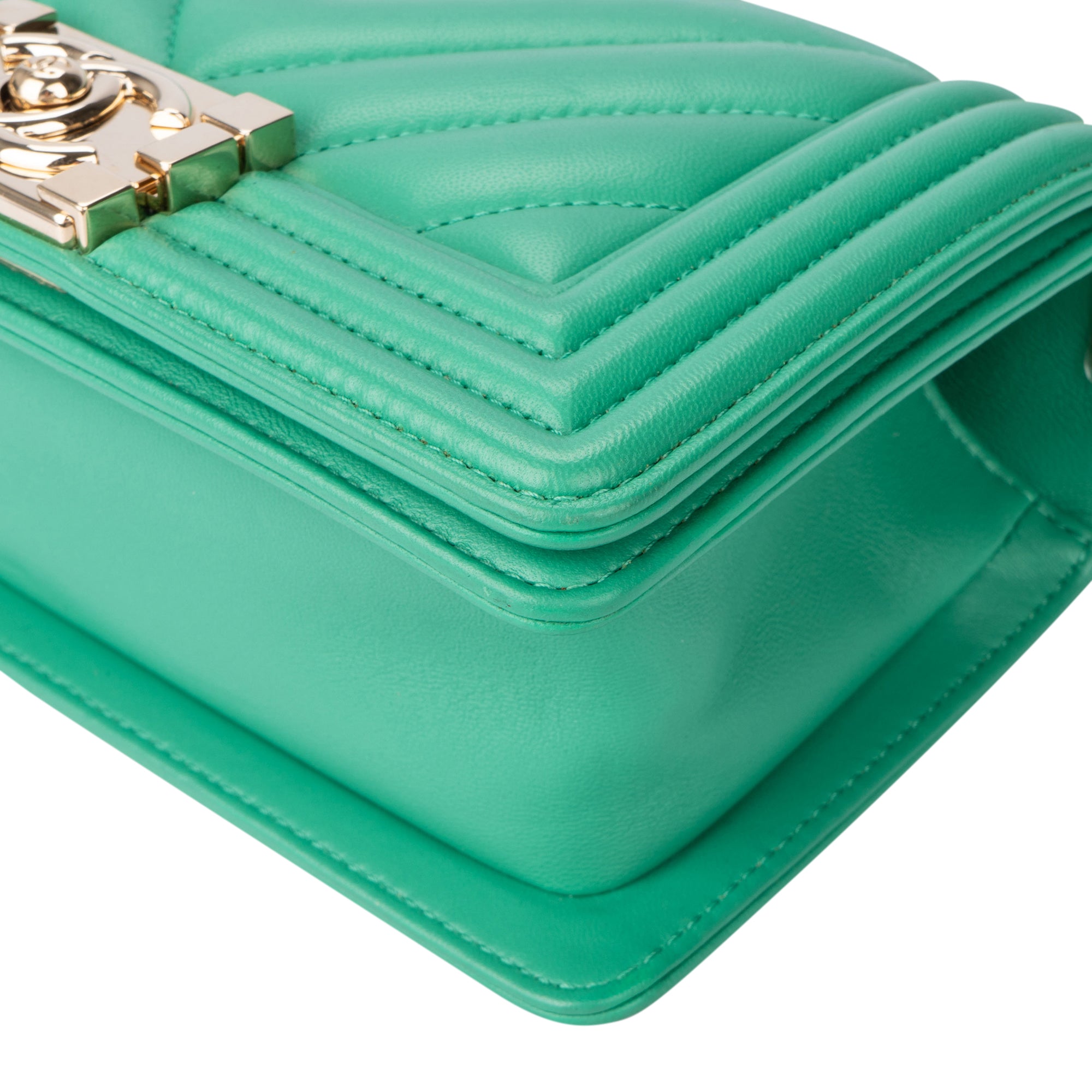 Chanel Chevron Lambskin Boy Single Flap Crossbody Bag
