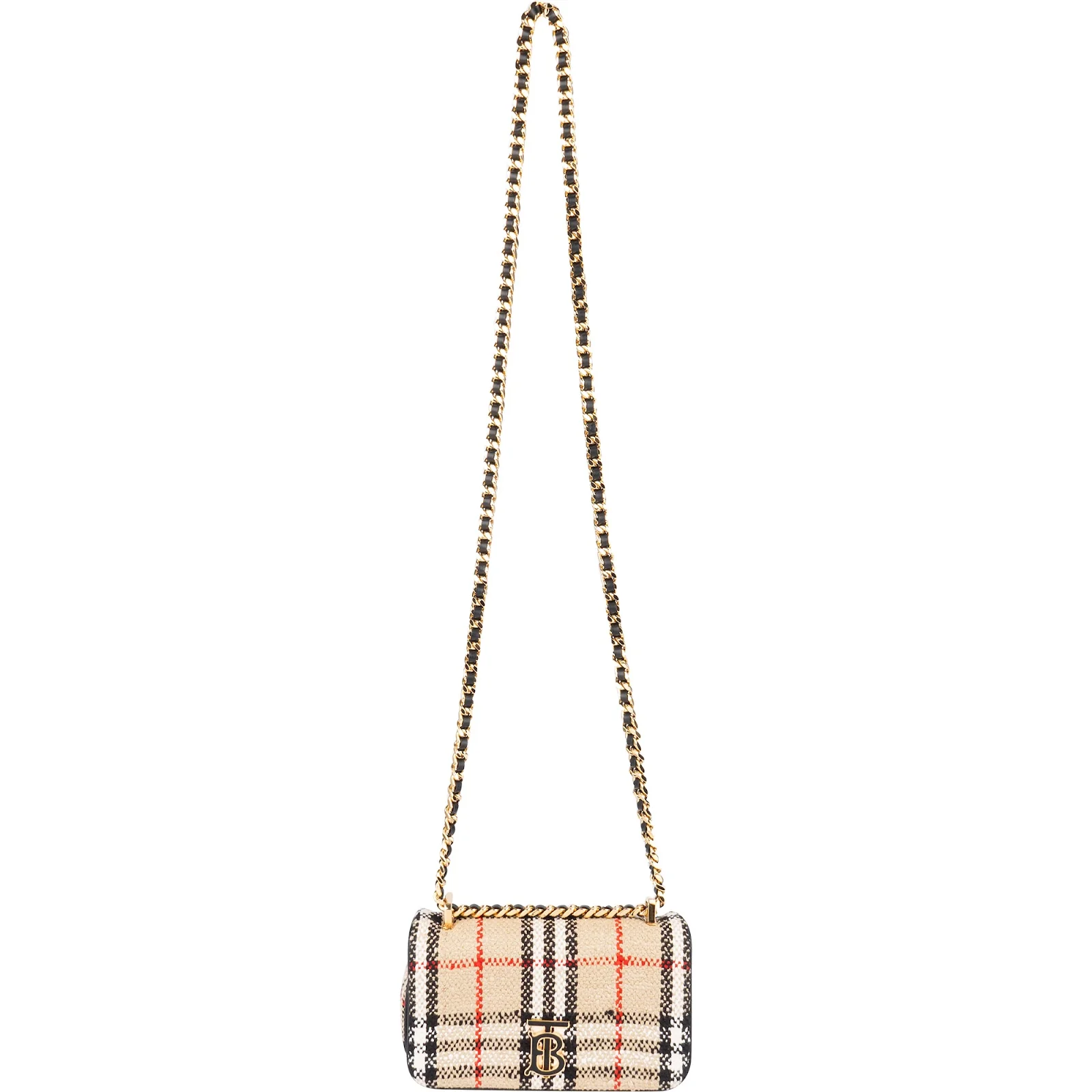 Burberry Tweed Check Lola Small Bouclé TB Crossbody Bag