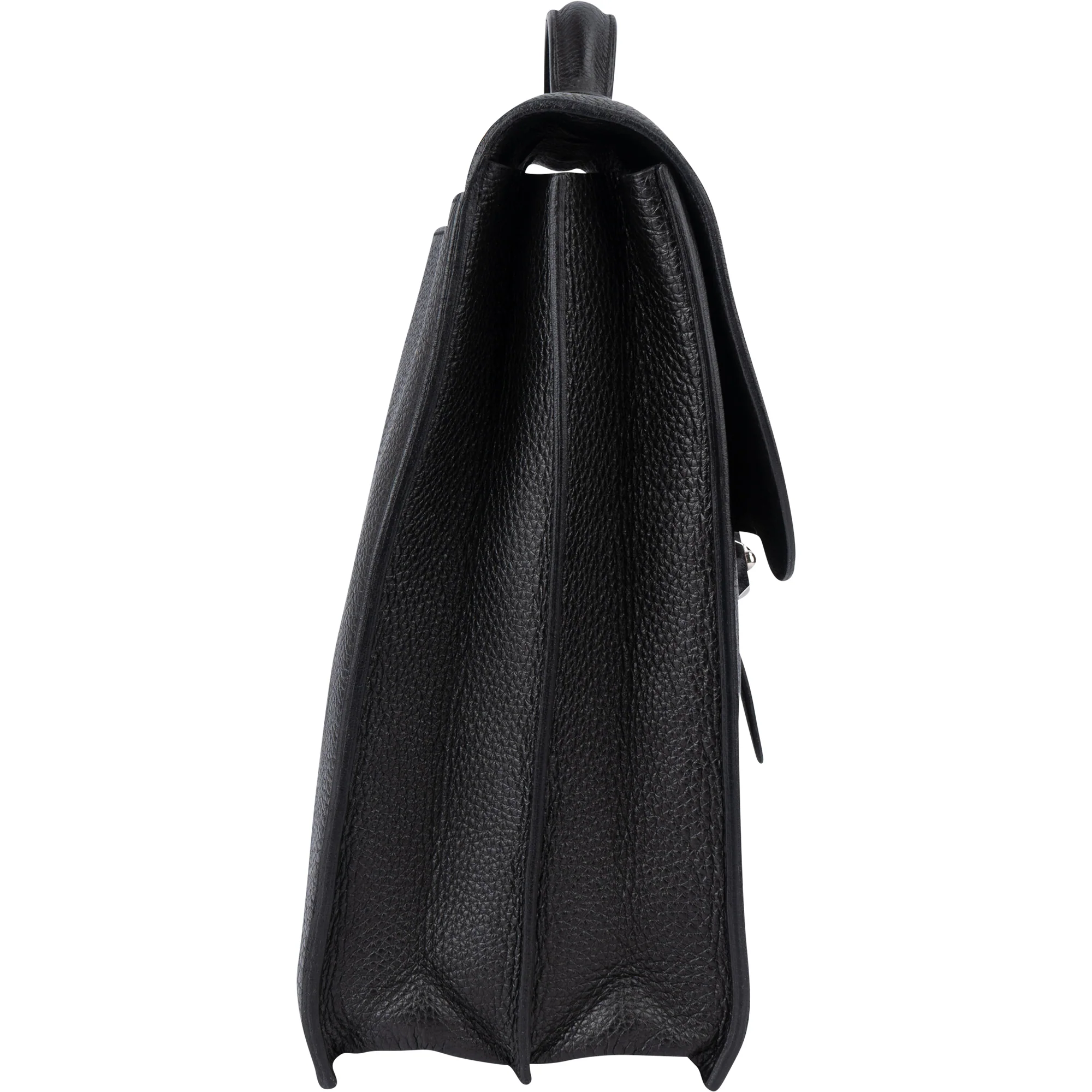 Hermès Noir Leather Sac á Dépéches Business Tasche