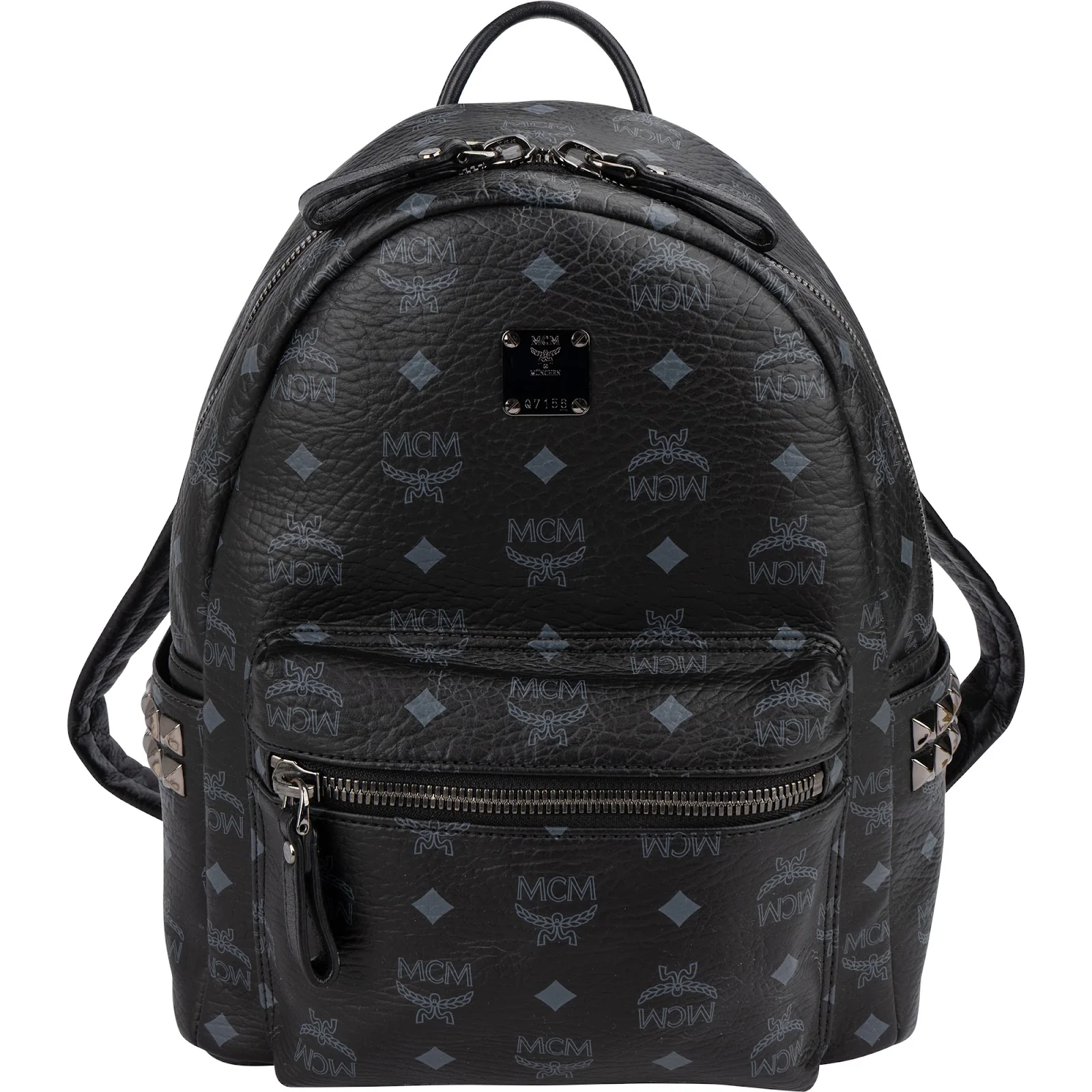 MCM Monogram Visetos Stark Side Studs Small Backpack