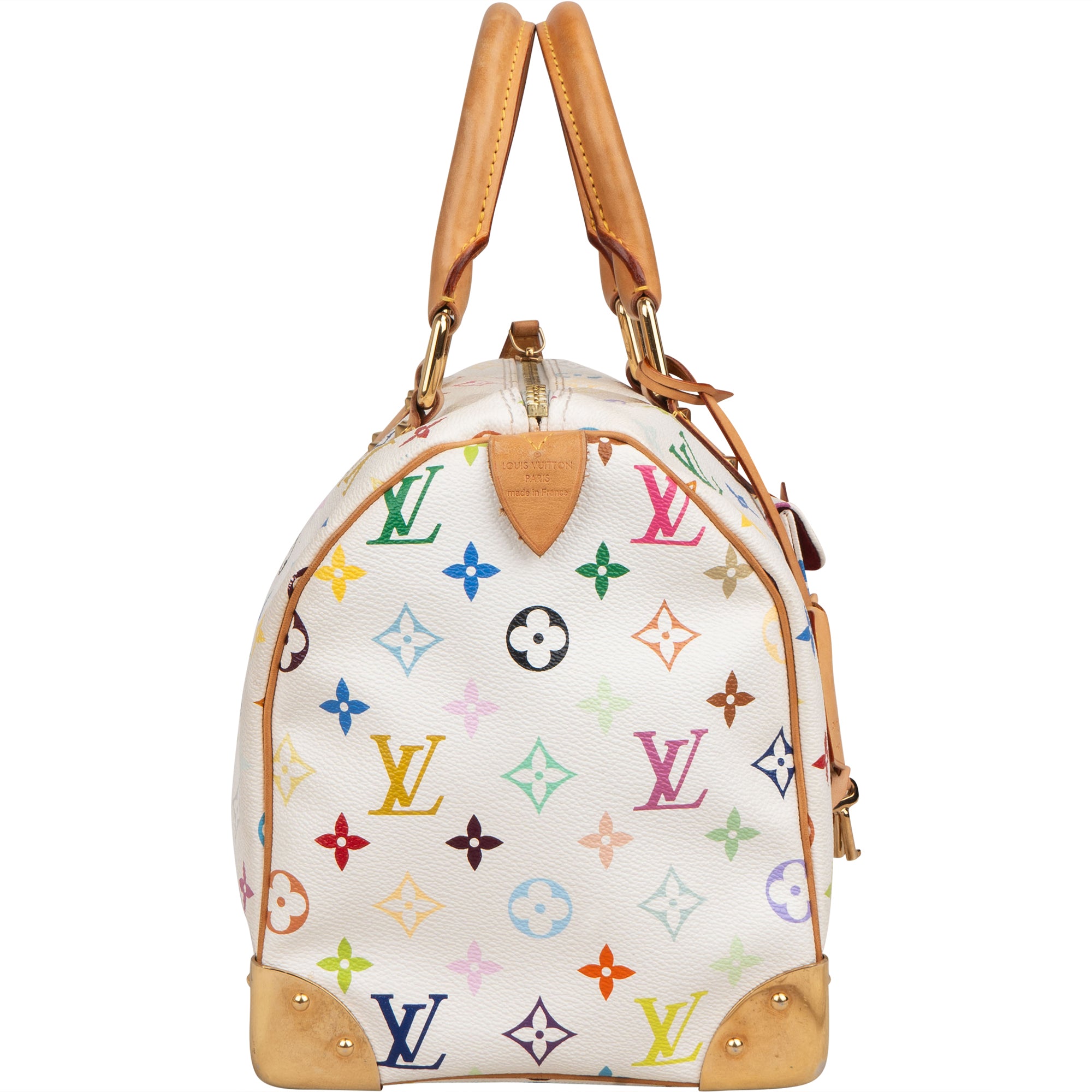 Louis Vuitton Canvas Murakami Multicolor Monogram Speedy 30 Boston Bag