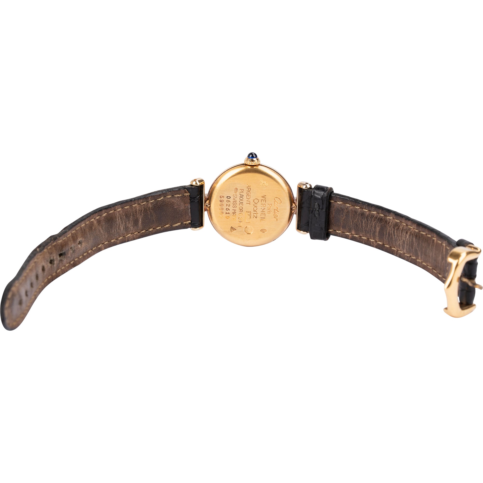 Cartier Gold Tone Vermeil Colisee Damenuhr