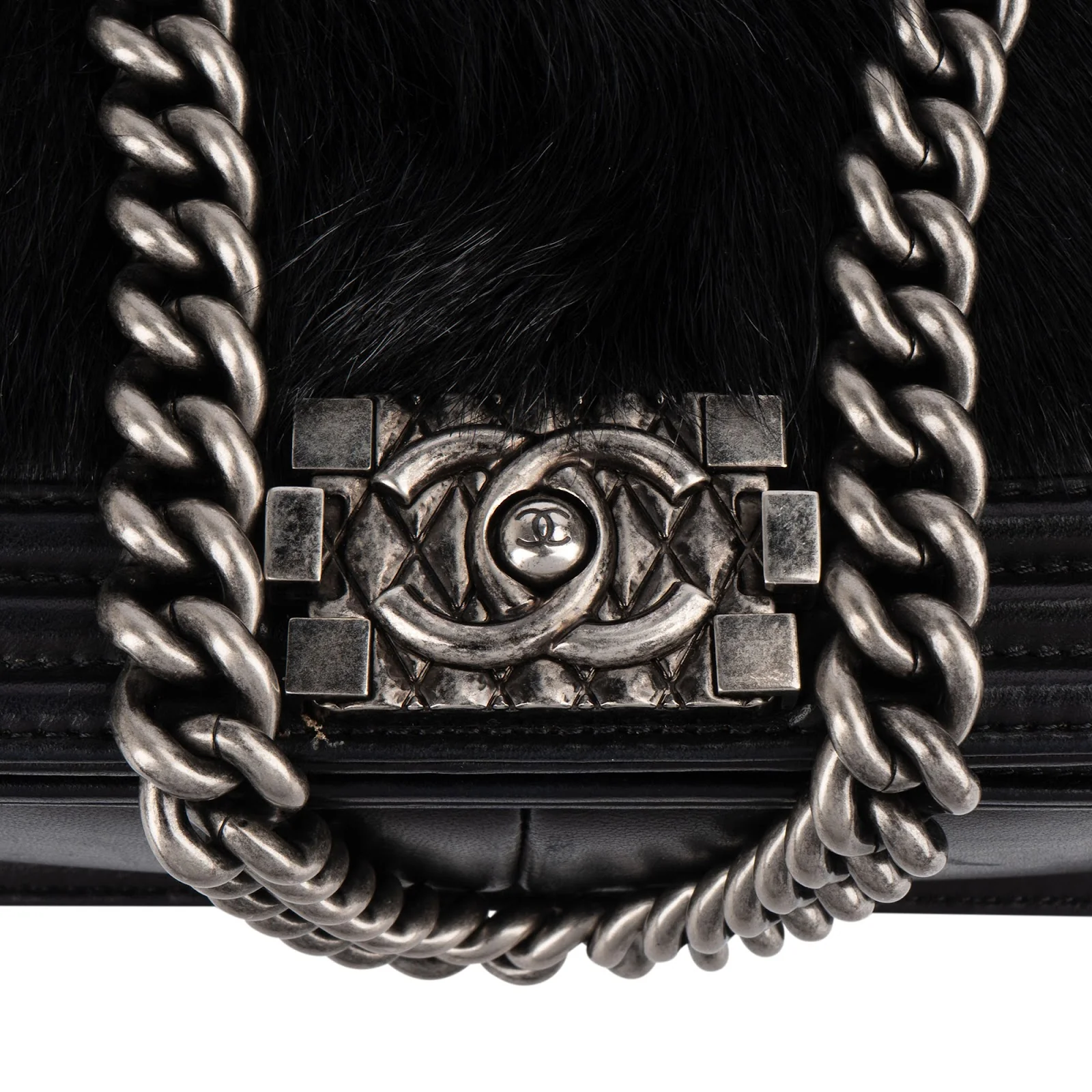 Chanel Goat Hair Medium Boy Single Flap Crossbody Bag