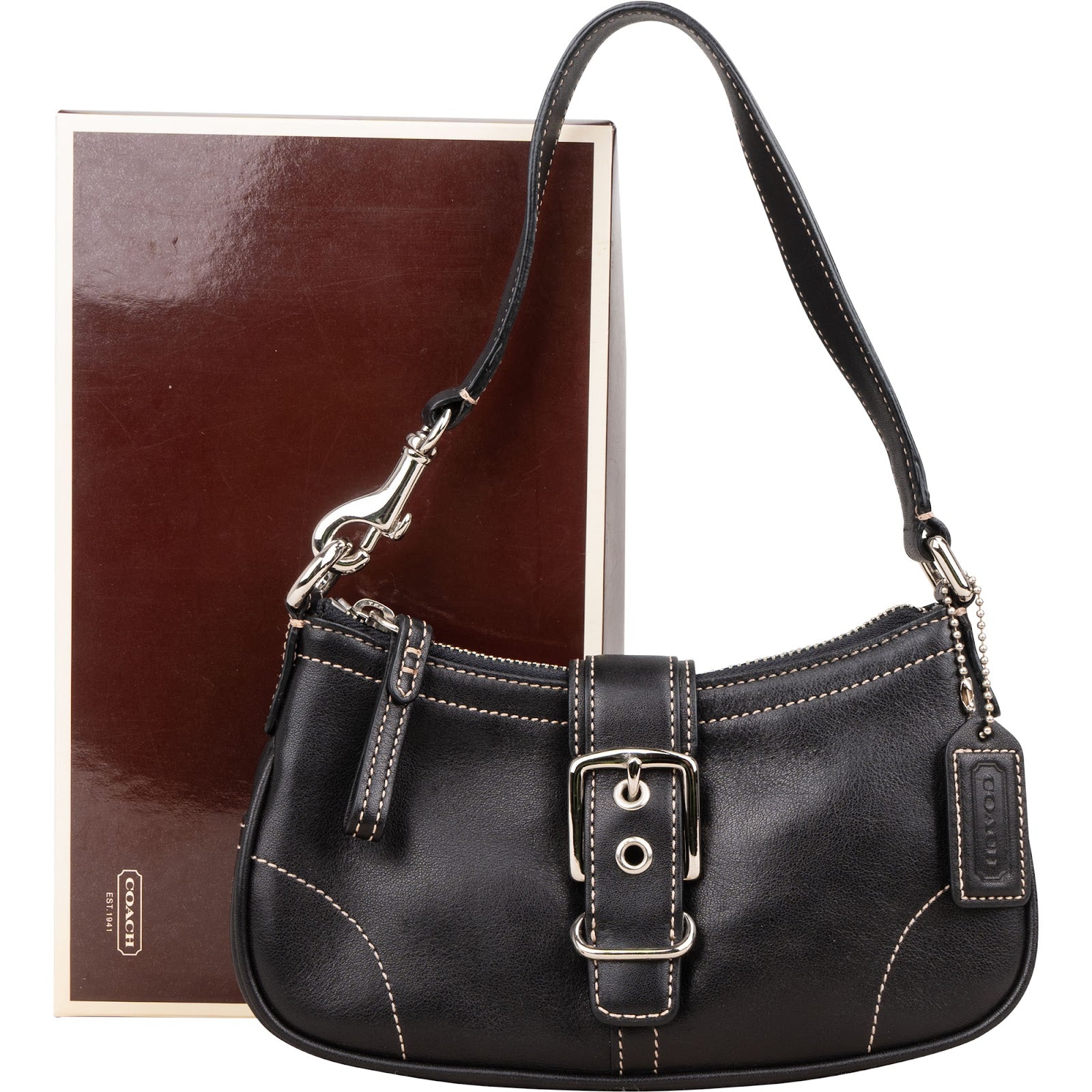 Coach Leather Soho Buckle Clutch Bag