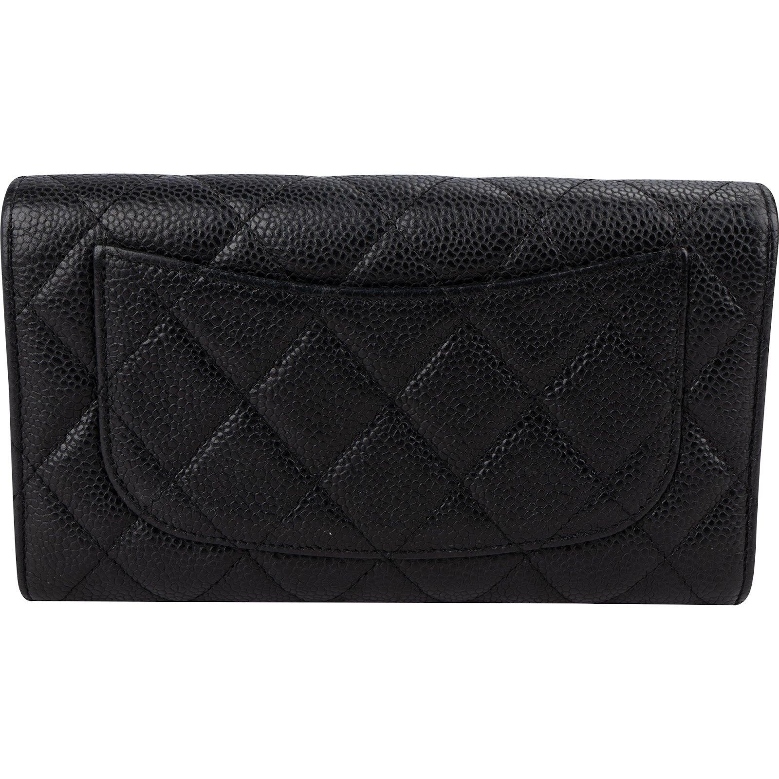 Chanel Quilted Caviar Leather Classic Flap CC Wallet
