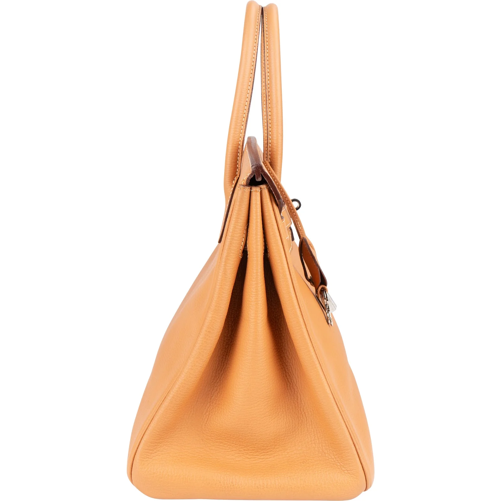 Hermès Fjord Leather Birkin 35 Handbag Beige Brown Palladium Hardware