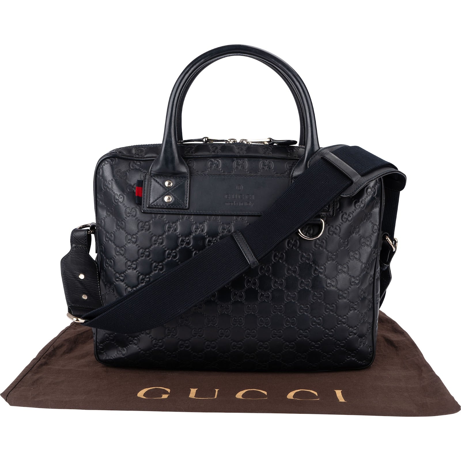 Gucci Guccissima Leather Business Tasche