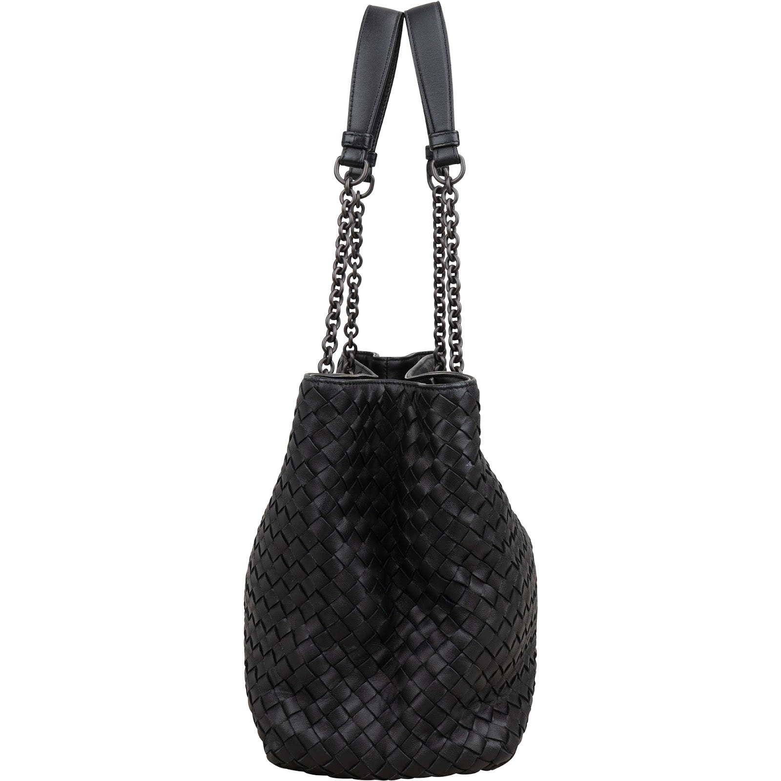 Sac à bandoulière à chaîne en cuir nappa Intrecciato de Bottega Veneta