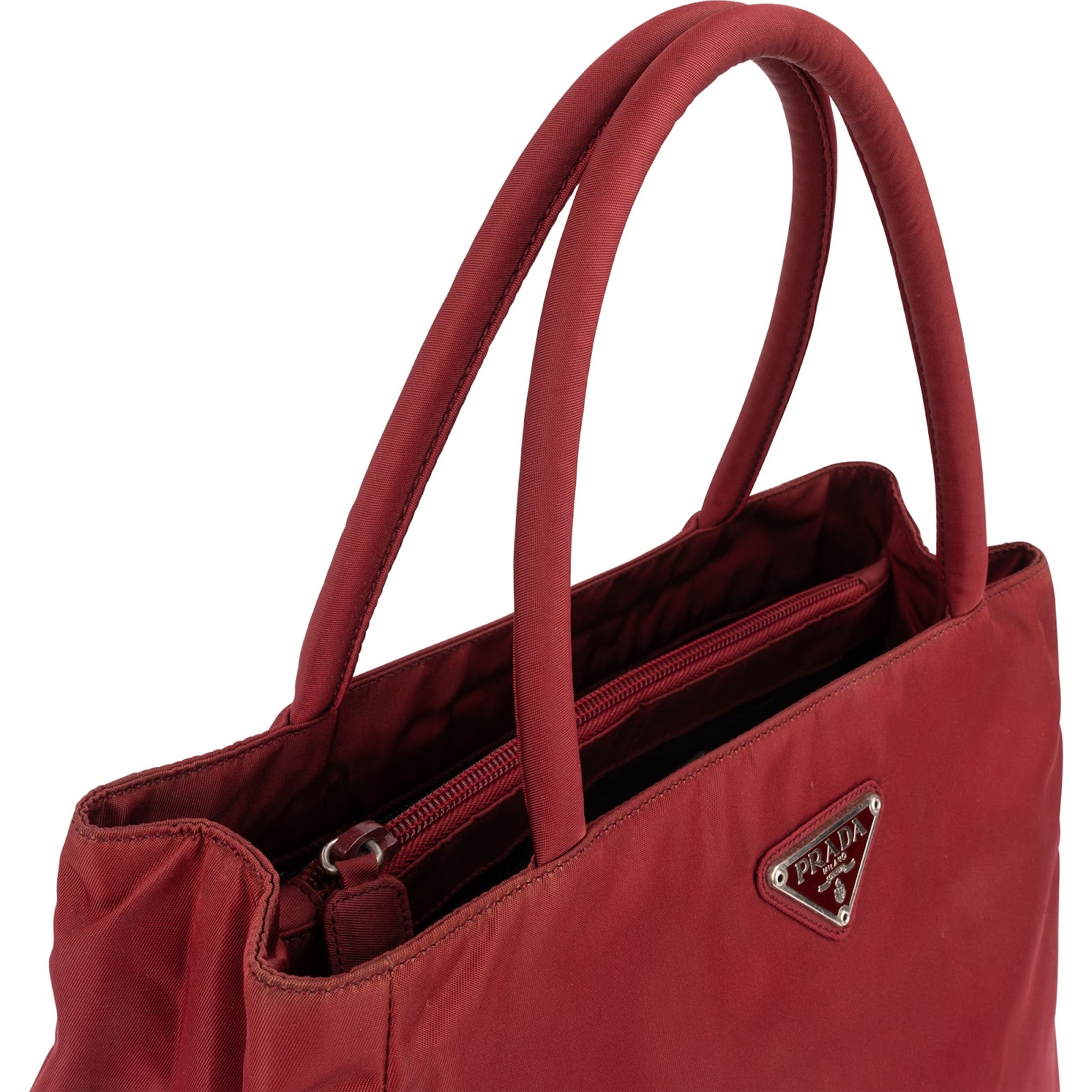Prada Red Tessuto Handbag