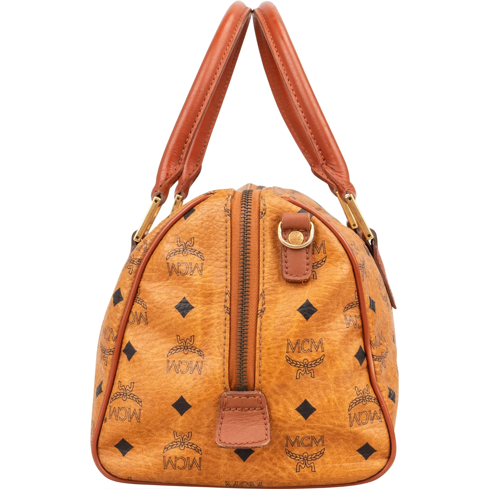 MCM Monogram Visetos Boston Handbag