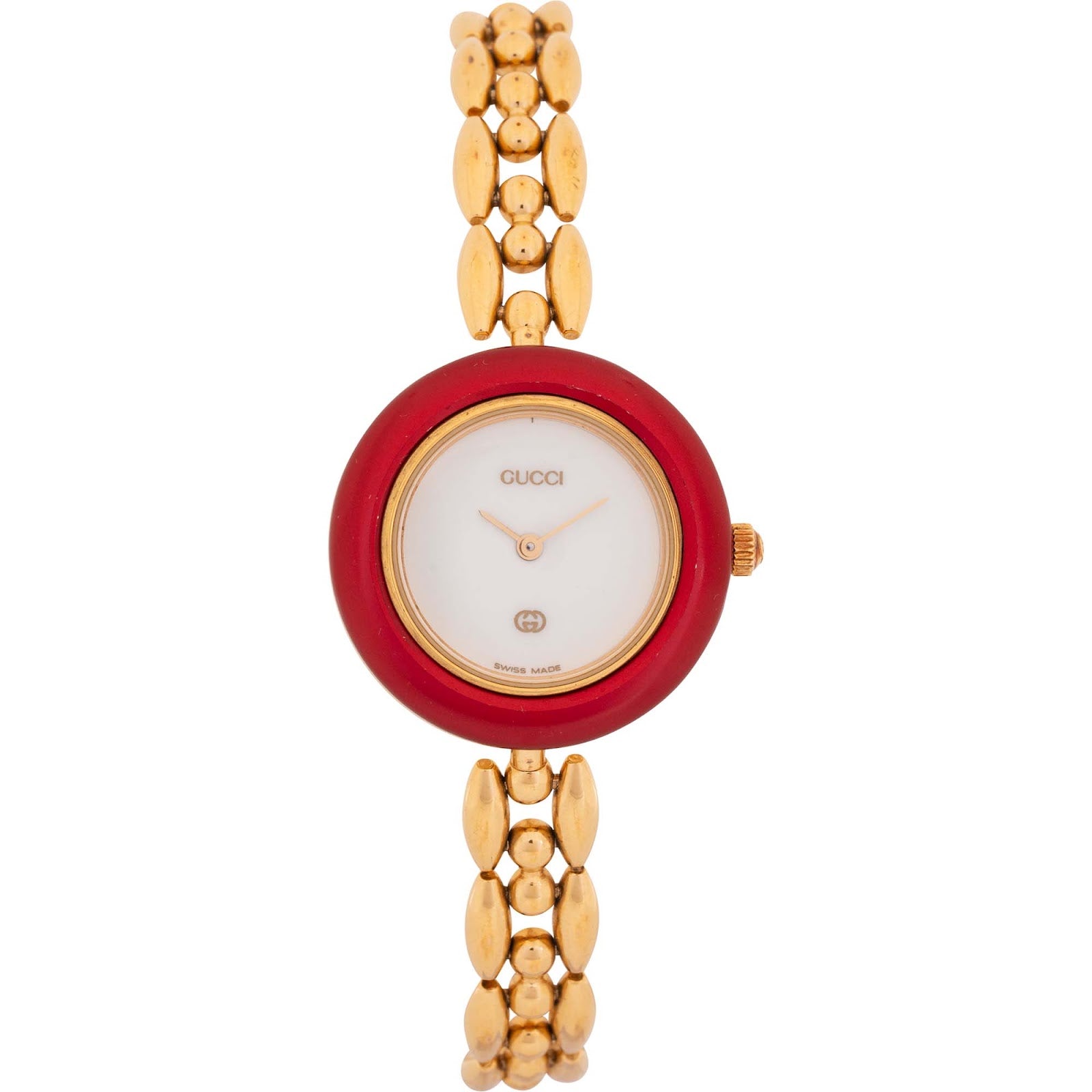 Gucci Gold Tone Change Bezel 11/12.2 Damenuhr